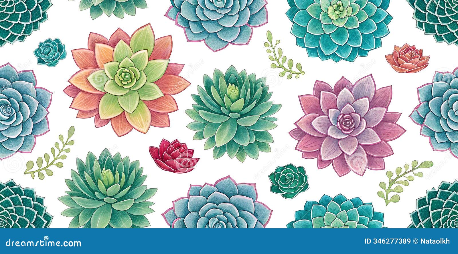 seamless pattern with cute flowers on white background.