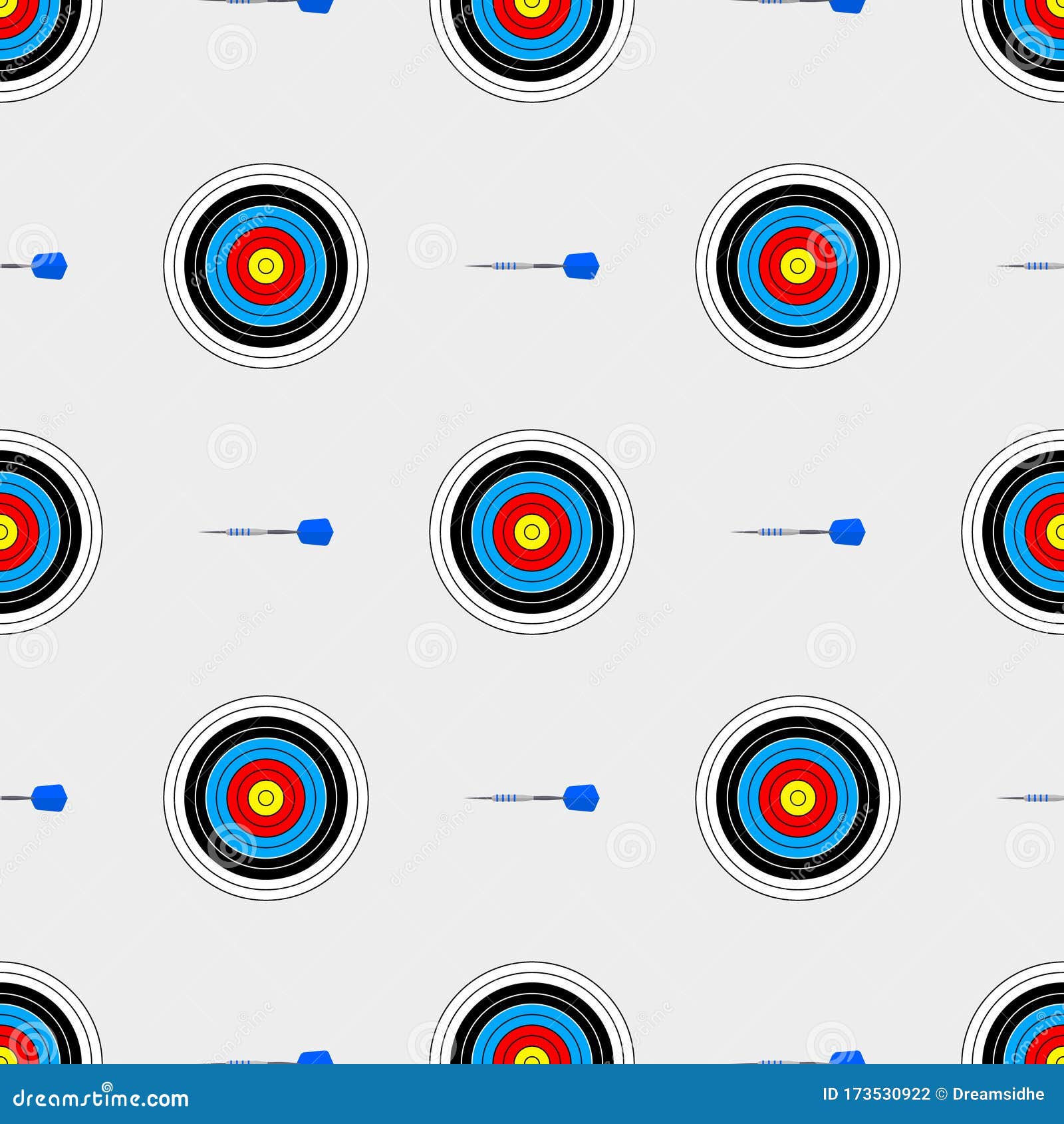 seamless pattern with dartboards for darts game