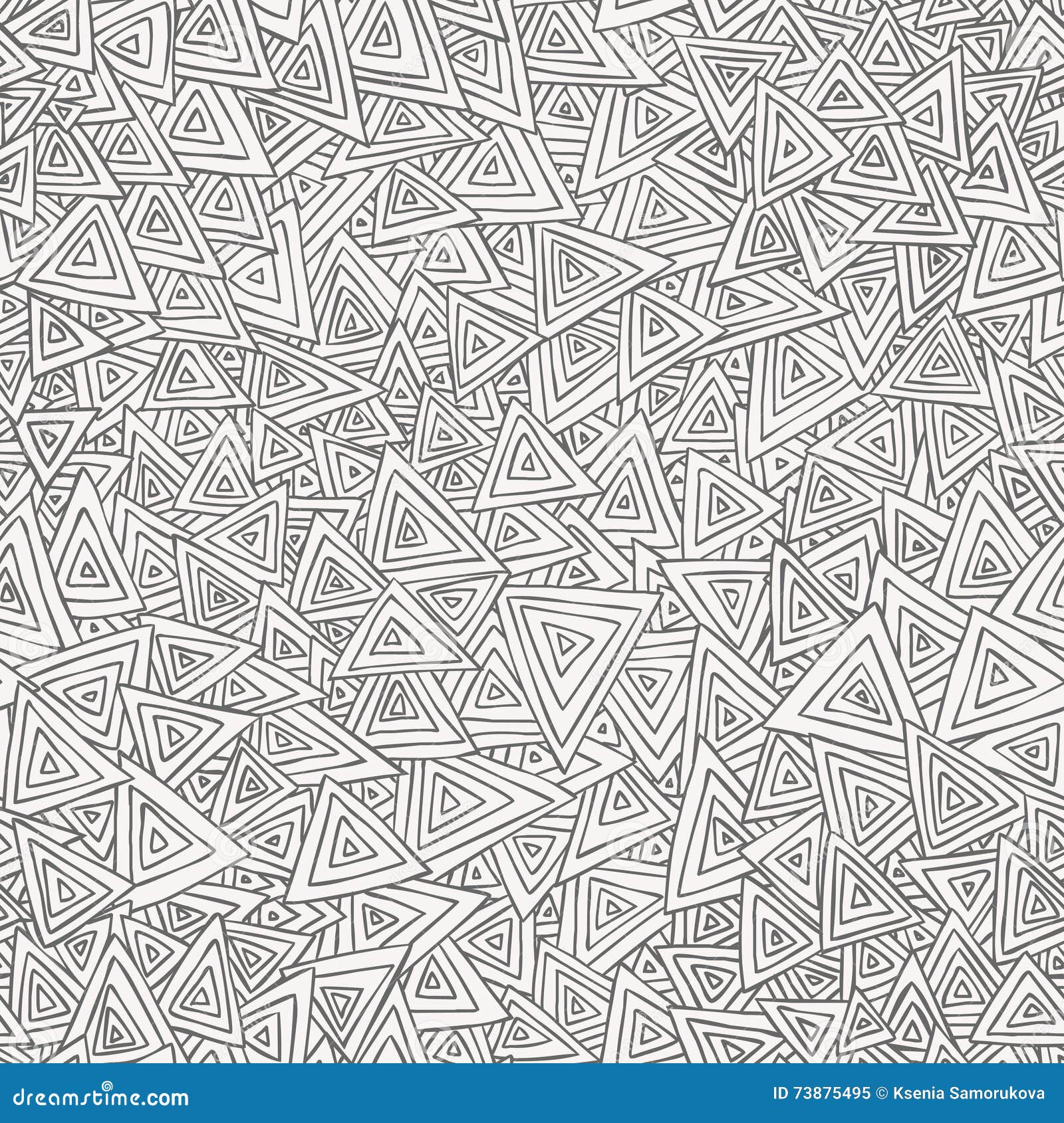 Seamless Pattern - Doodle Triangle Texture Stock Vector - Illustration ...