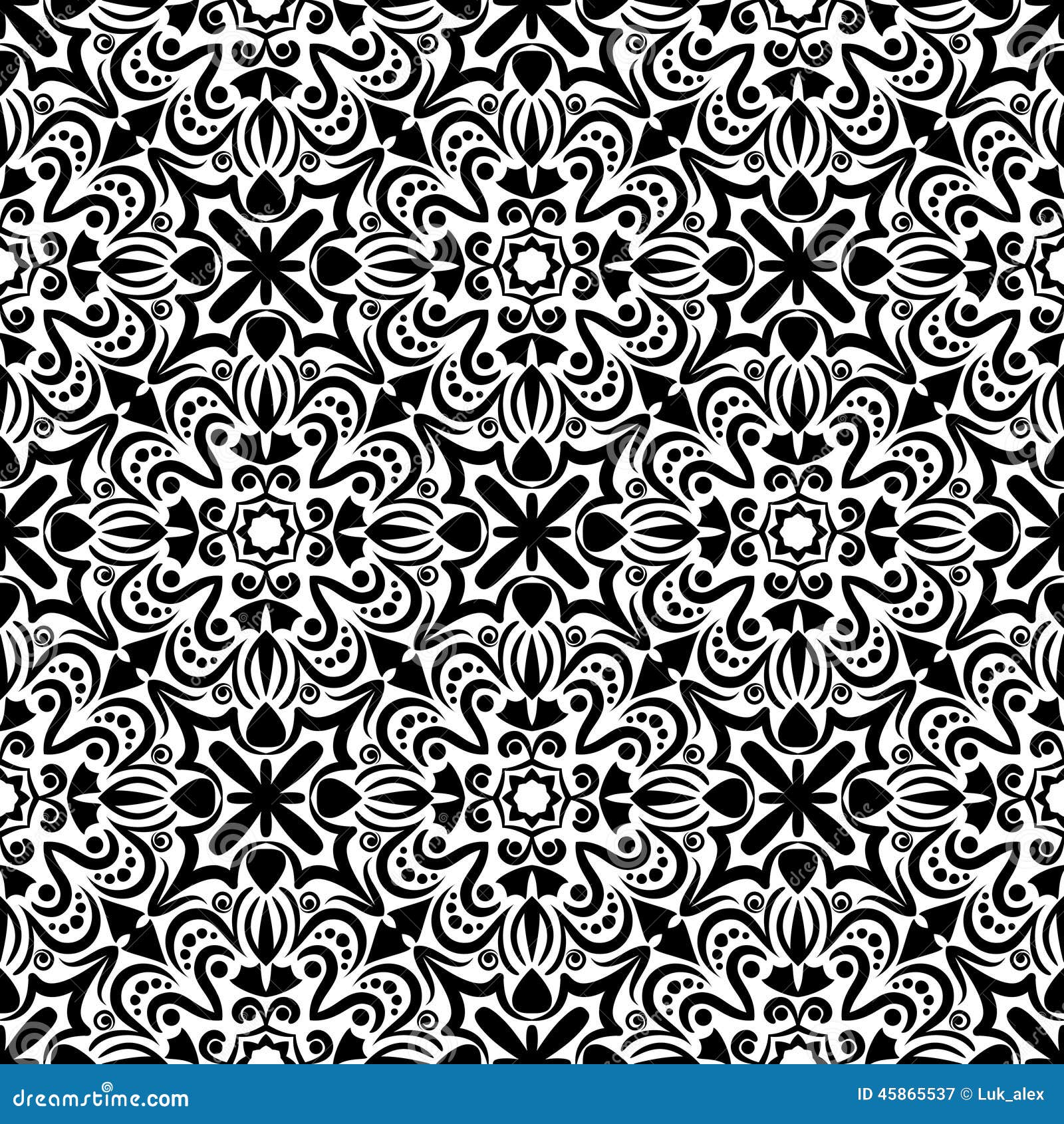Seamless pattern. stock vector. Illustration of beautiful - 45865537