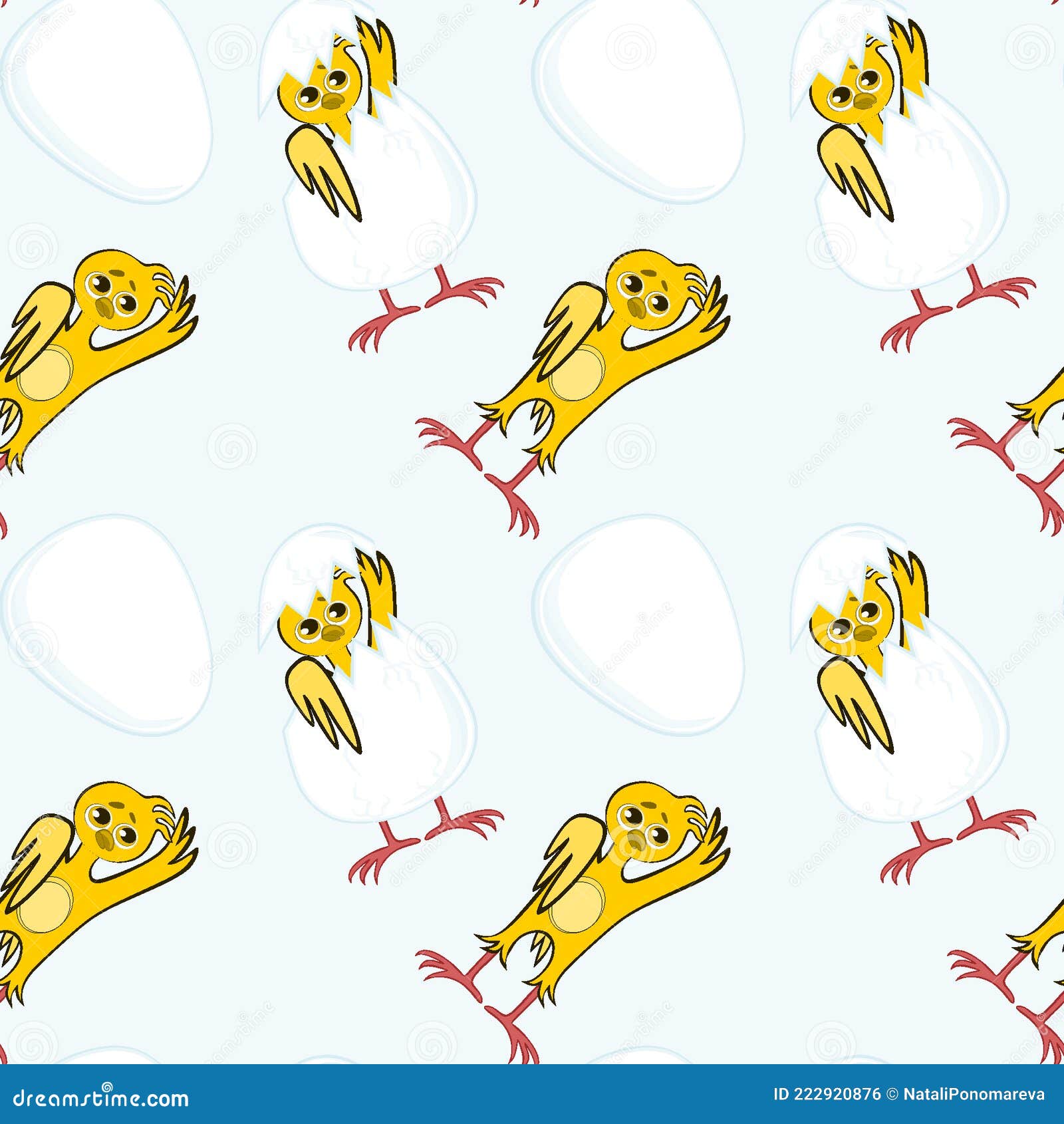 seamless pattern, endless texture on a square background - chicken and egg - graphics. poultry, family