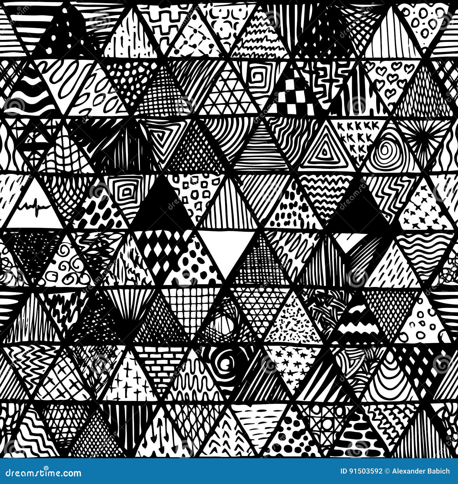 seamless pattern of equilateral triangles