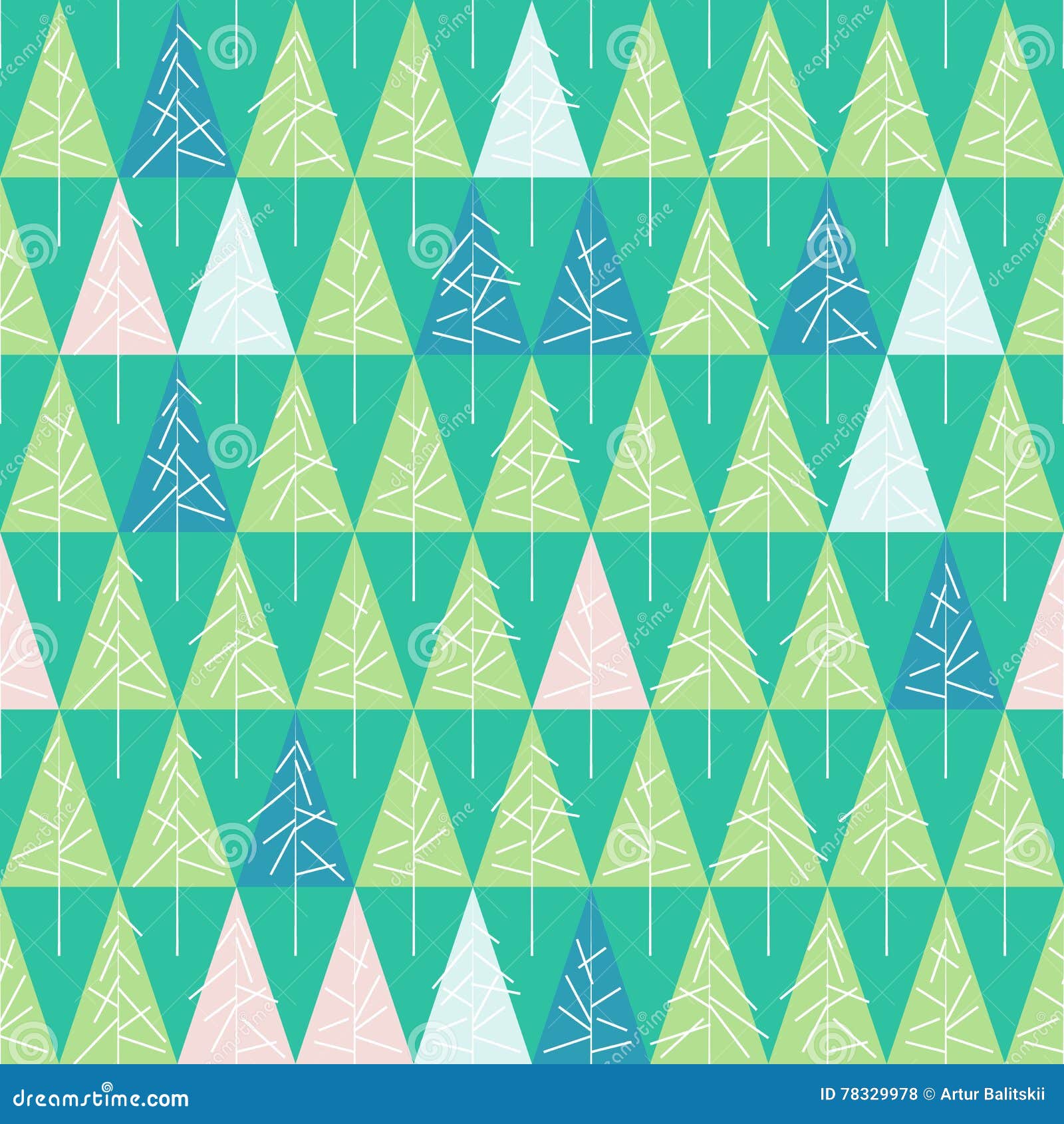 Seamless Pattern with Fir Trees on Background Stock Vector ...