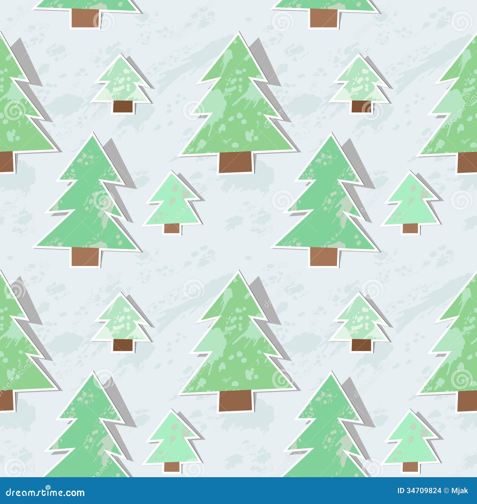 Seamless Pattern with Fir Trees Stock Vector - Illustration of header ...