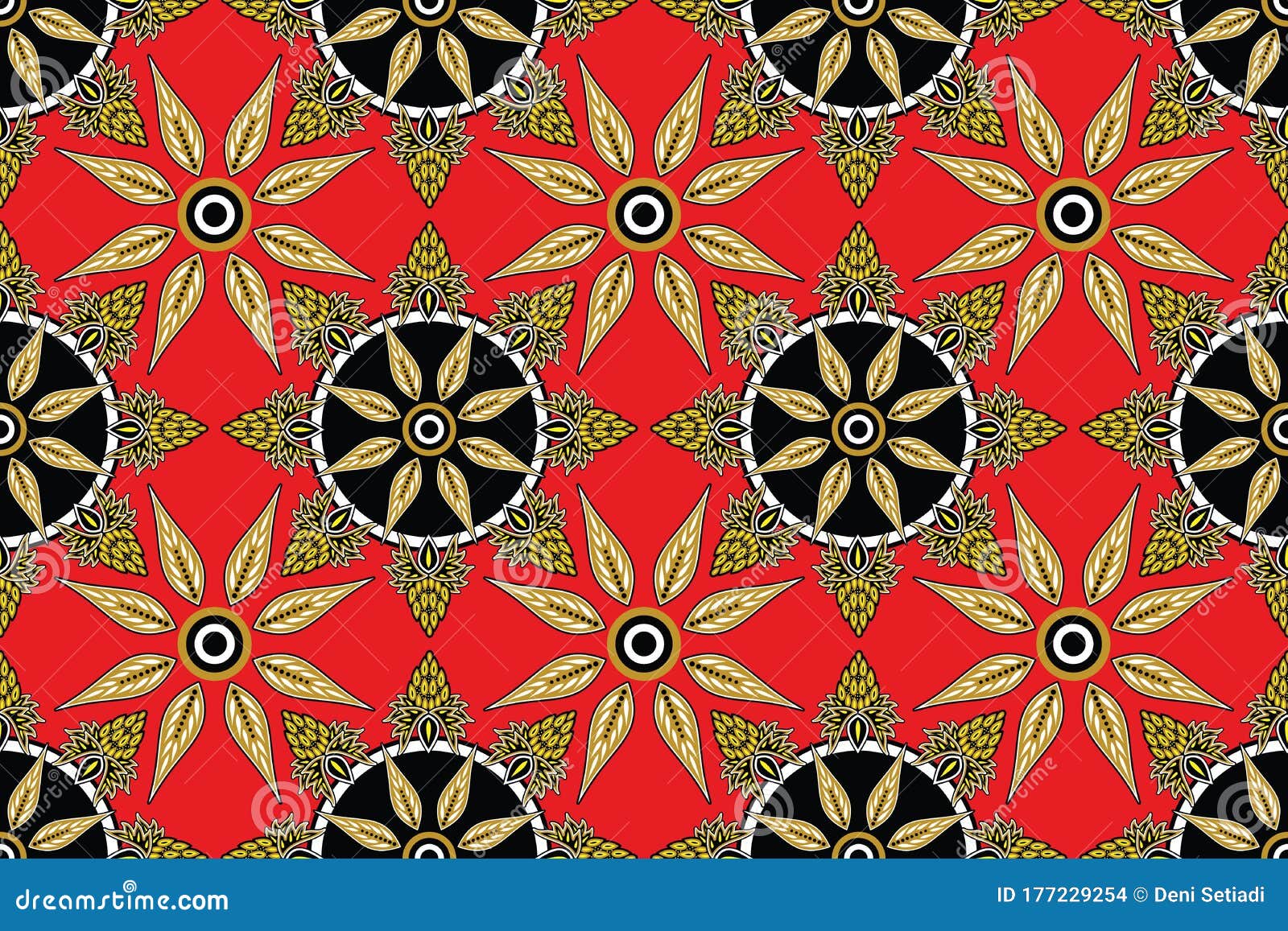 Seamless Pattern With Floral Vector Illustration Modern Batik Stock Illustration Illustration Of Indonesia Elegant 177229254