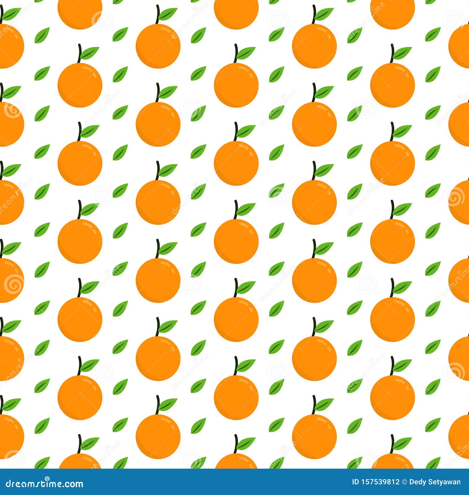 Seamless Pattern Of Fresh Citrus Fruit Stock Vector Illustration Of