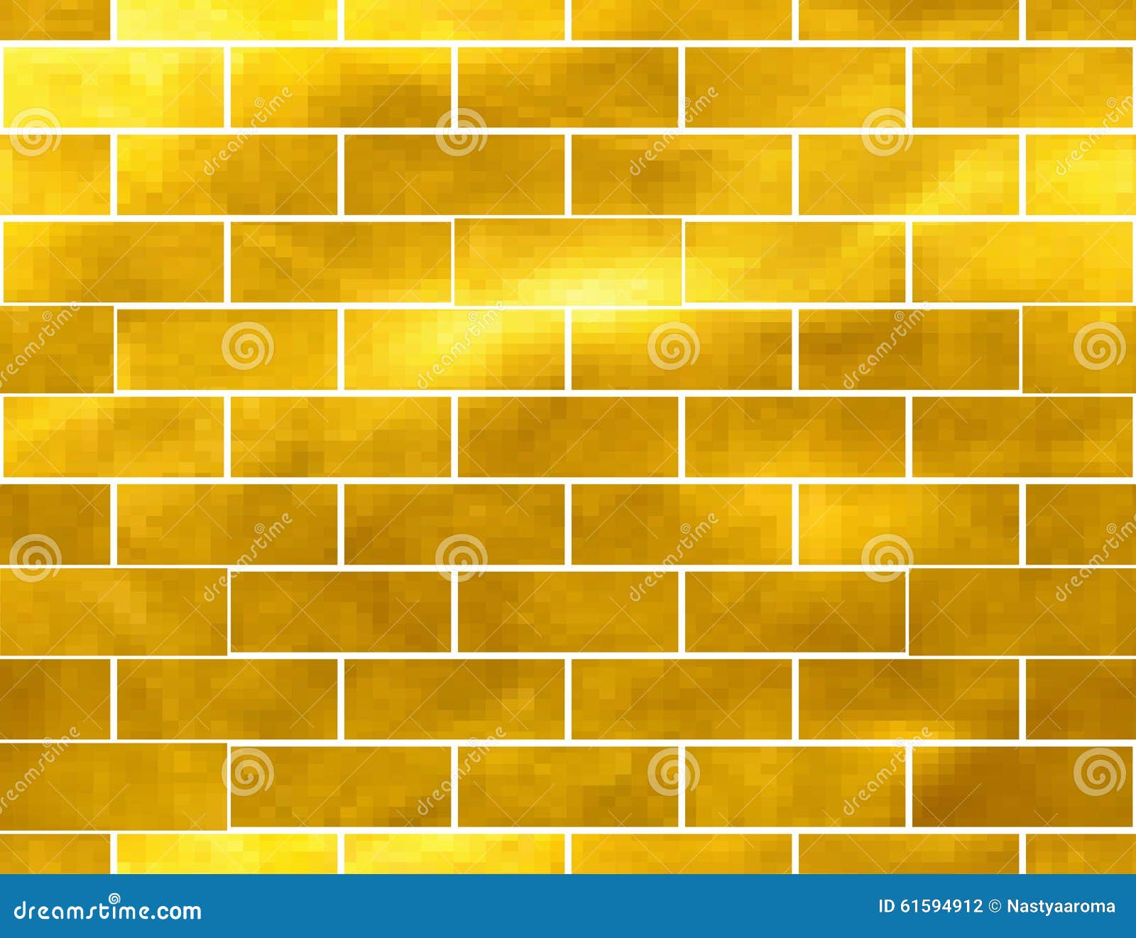 Seamless Pattern of Golden Bricks Stock Illustration Illustration of
