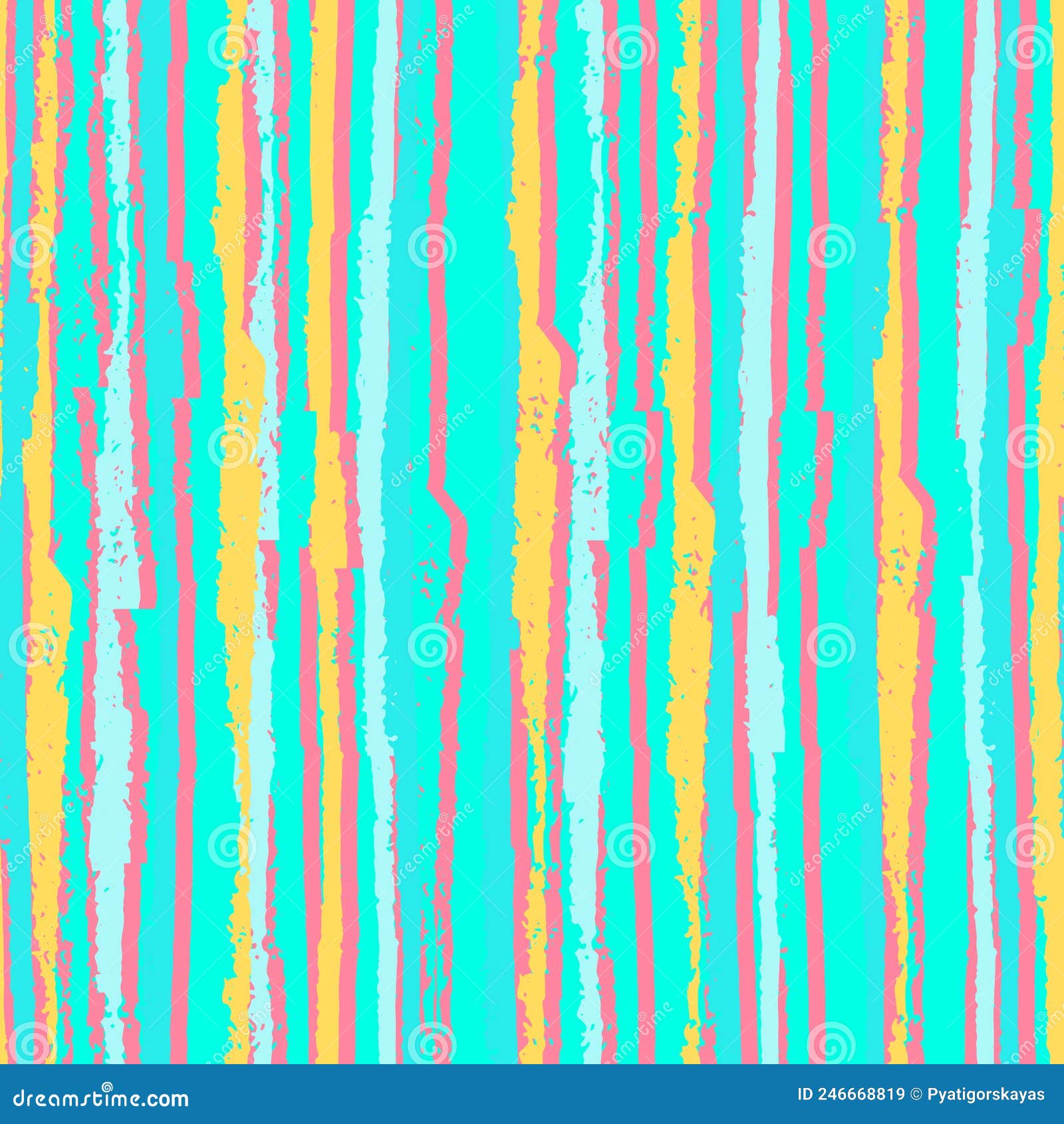 seamless pattern with hand drawn futuristic bright stripes