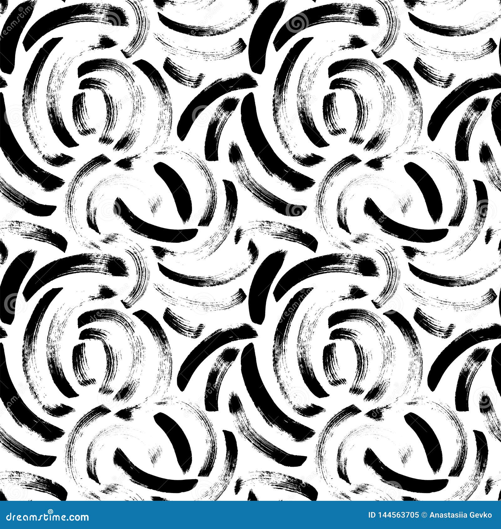 Seamless Pattern with Hand Drawn Vector Squiggly Lines. Simple