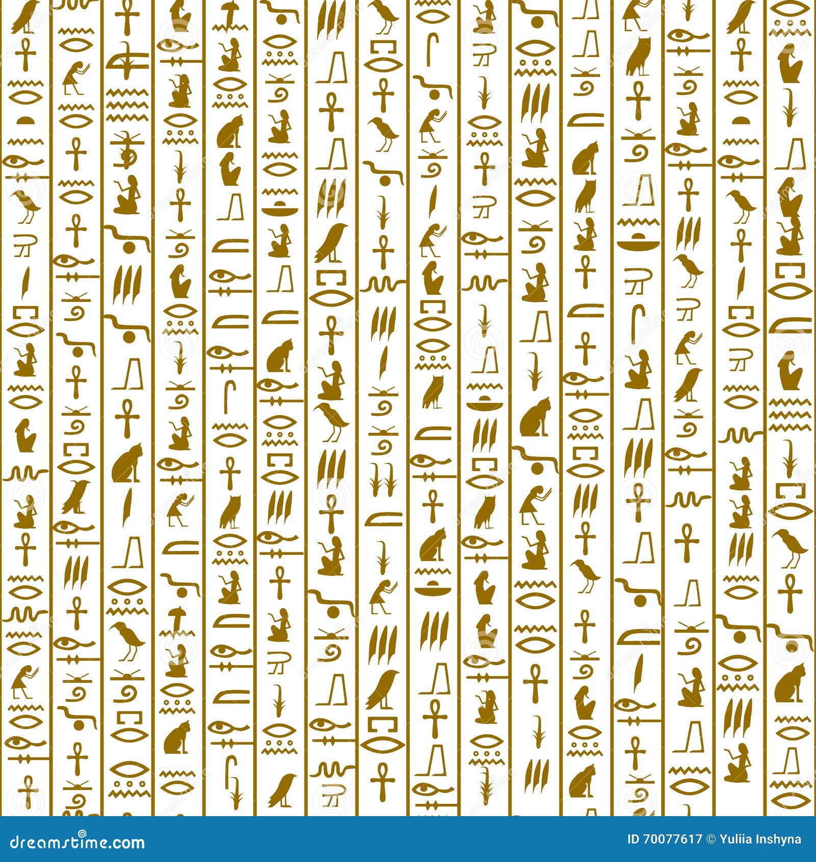 seamless pattern with hieroglyphs