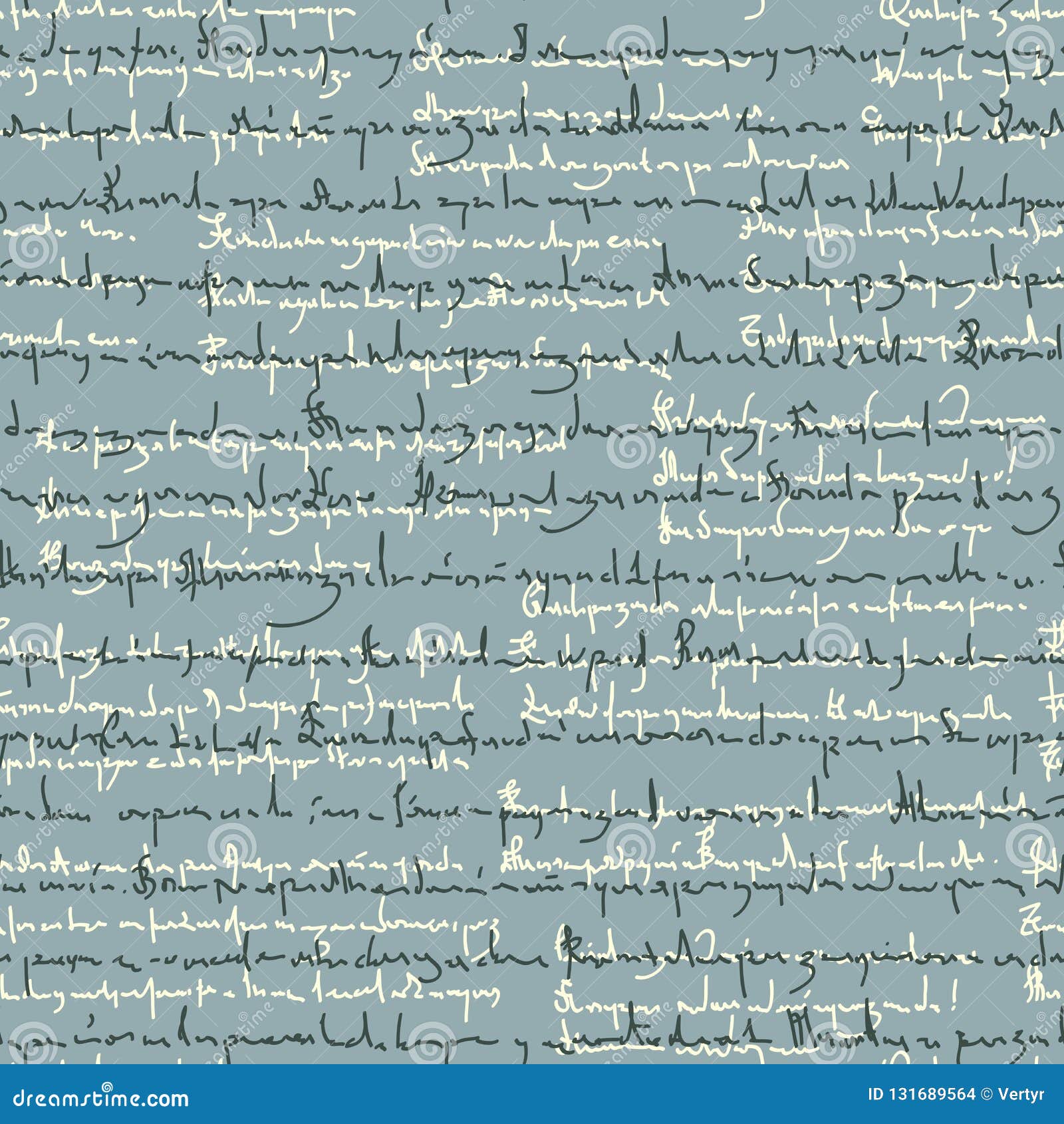 seamless pattern of illegible handwriting poems.