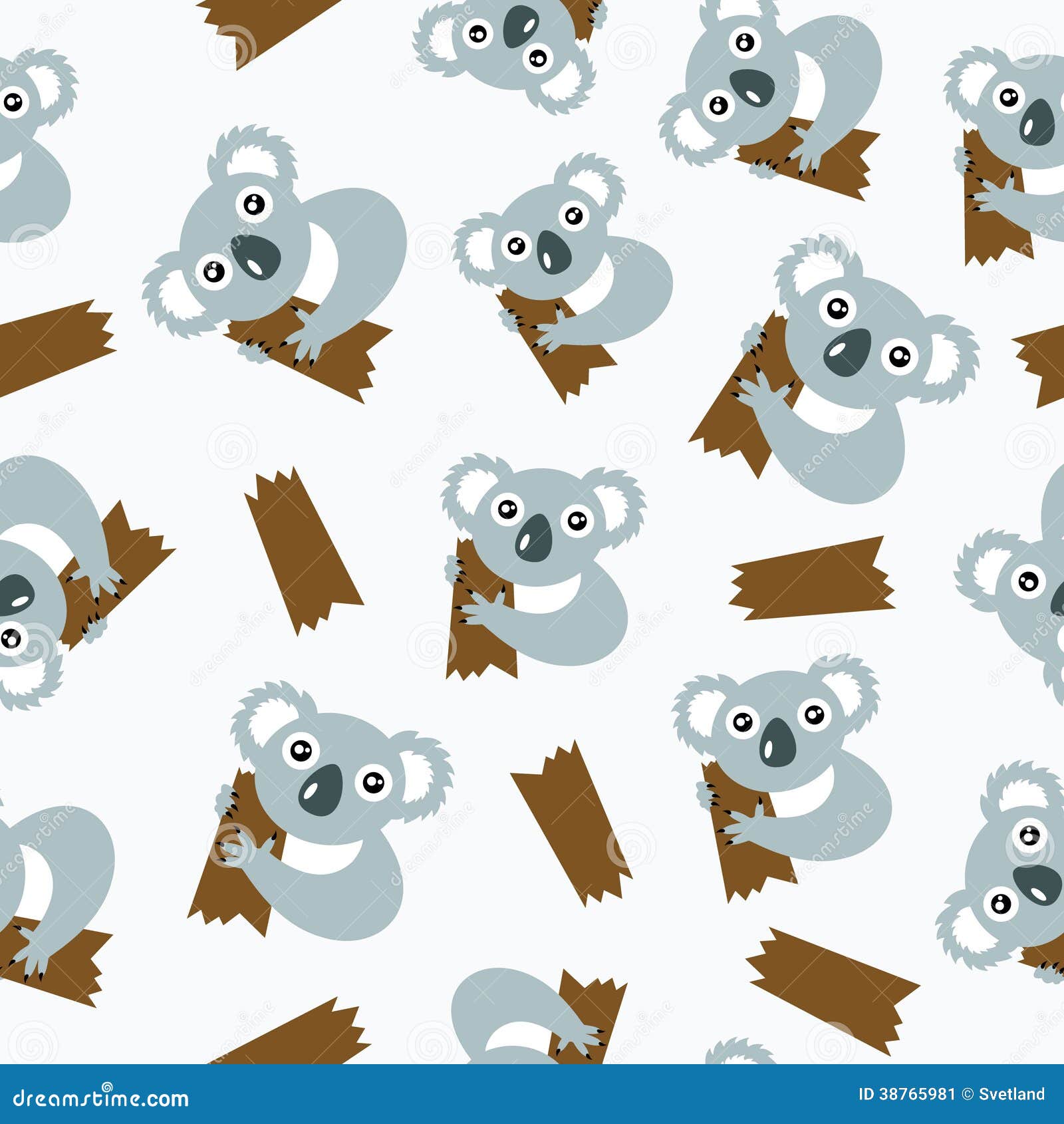 Seamless Pattern with Koalas. Stock Vector Illustration of arrow