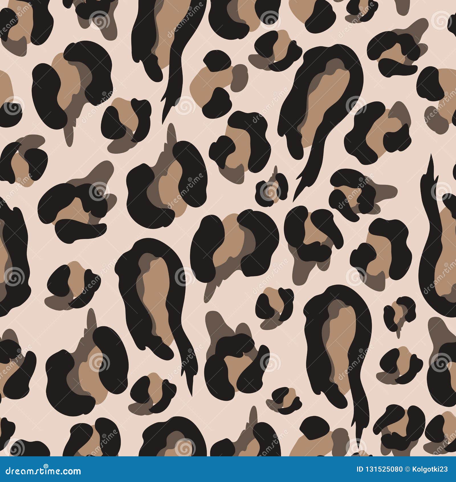 Seamless Pattern with Leopard Skin. Vector. Stock Vector - Illustration ...