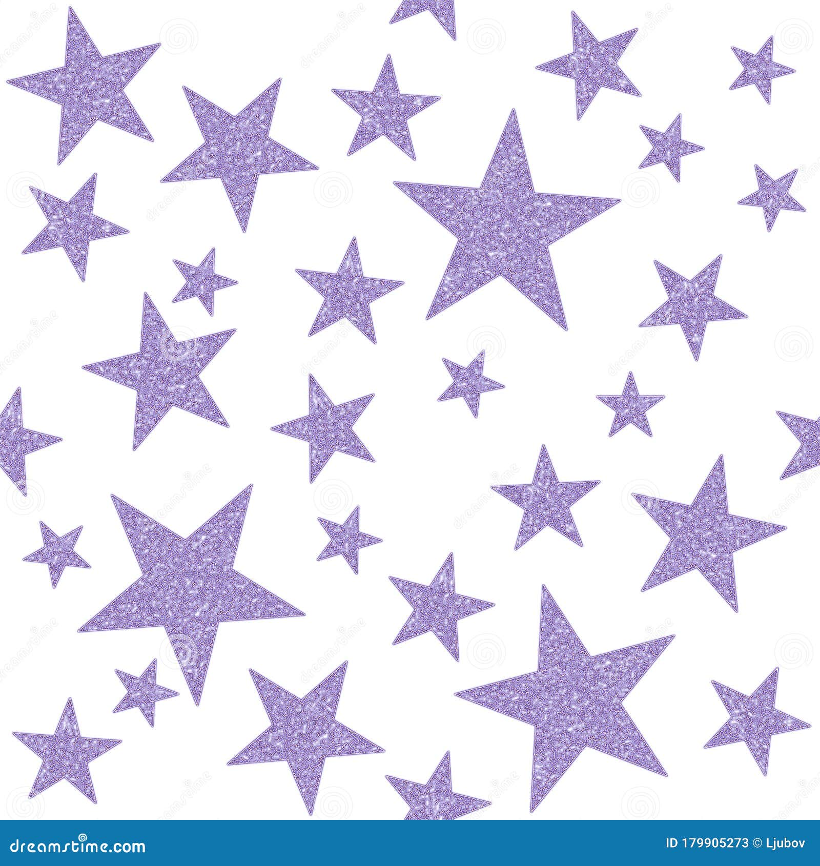 Seamless Pattern with Lilac Stars on White Background Stock Image ...