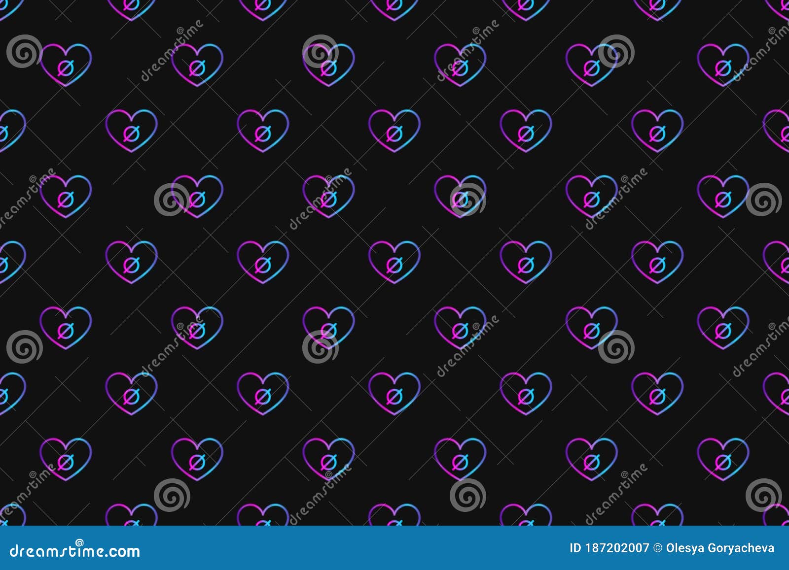 Seamless Pattern With Neon Heart With Agender Symbol On Black Background Stock Illustration Illustration Of Graphic Color Seamless Pattern With Neon Heart With Agender Symbol On Black Background Stock Illustration Illustration Of Graphic Color