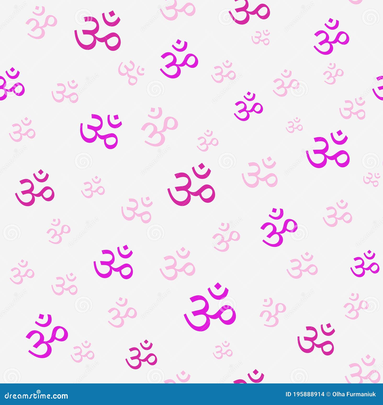 seamless pattern om,aum, of divine trimurti of brahma, vishnu and shiva.sacred sound,primordial mantra,word of power,