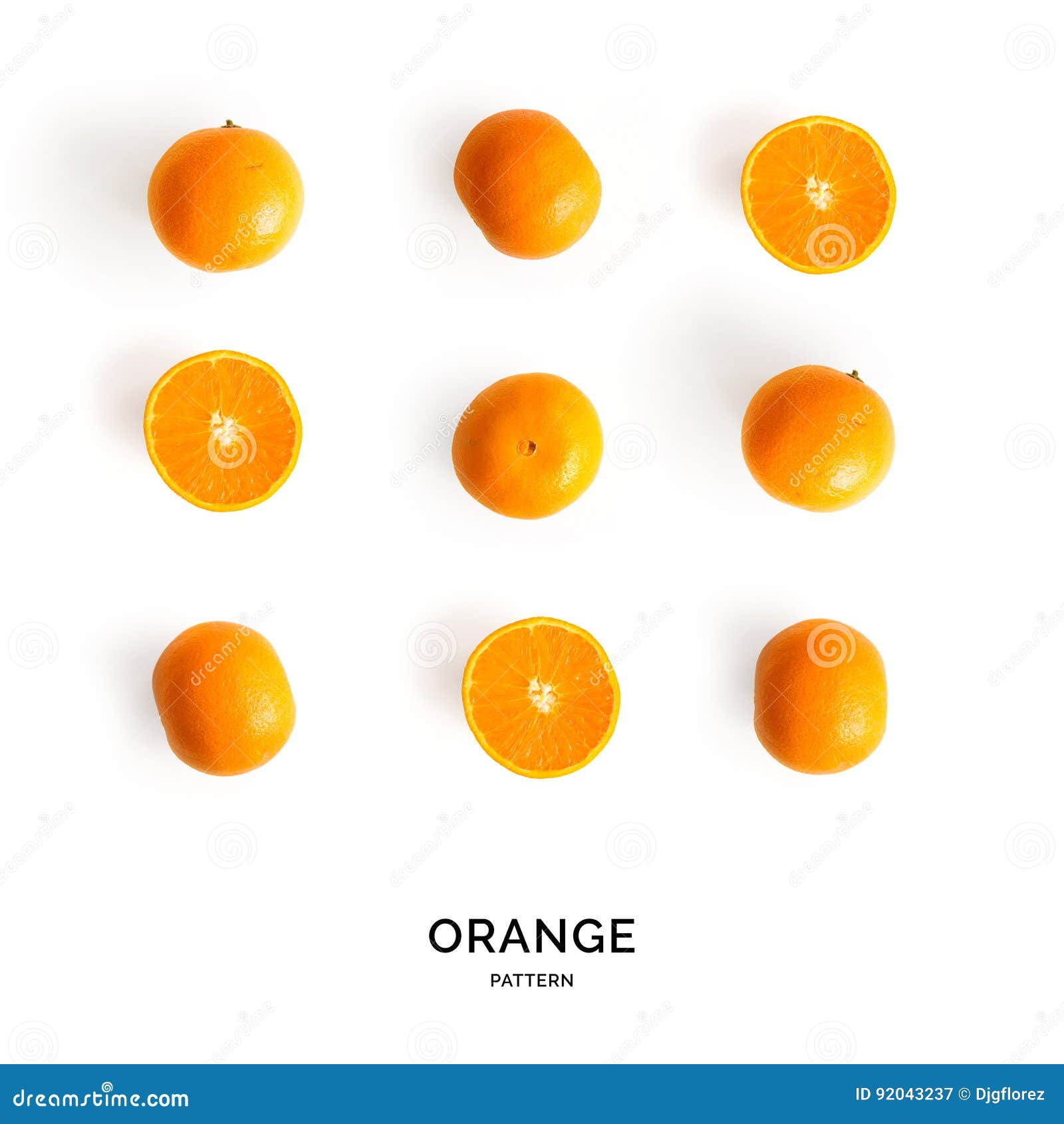 Seamless Pattern with Orange. Tropical Abstract Background. Orange