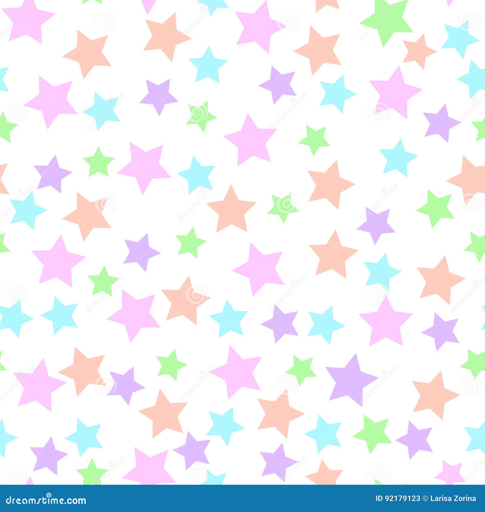 Seamless Pattern with Pastel Stars. Stock Illustration Illustration