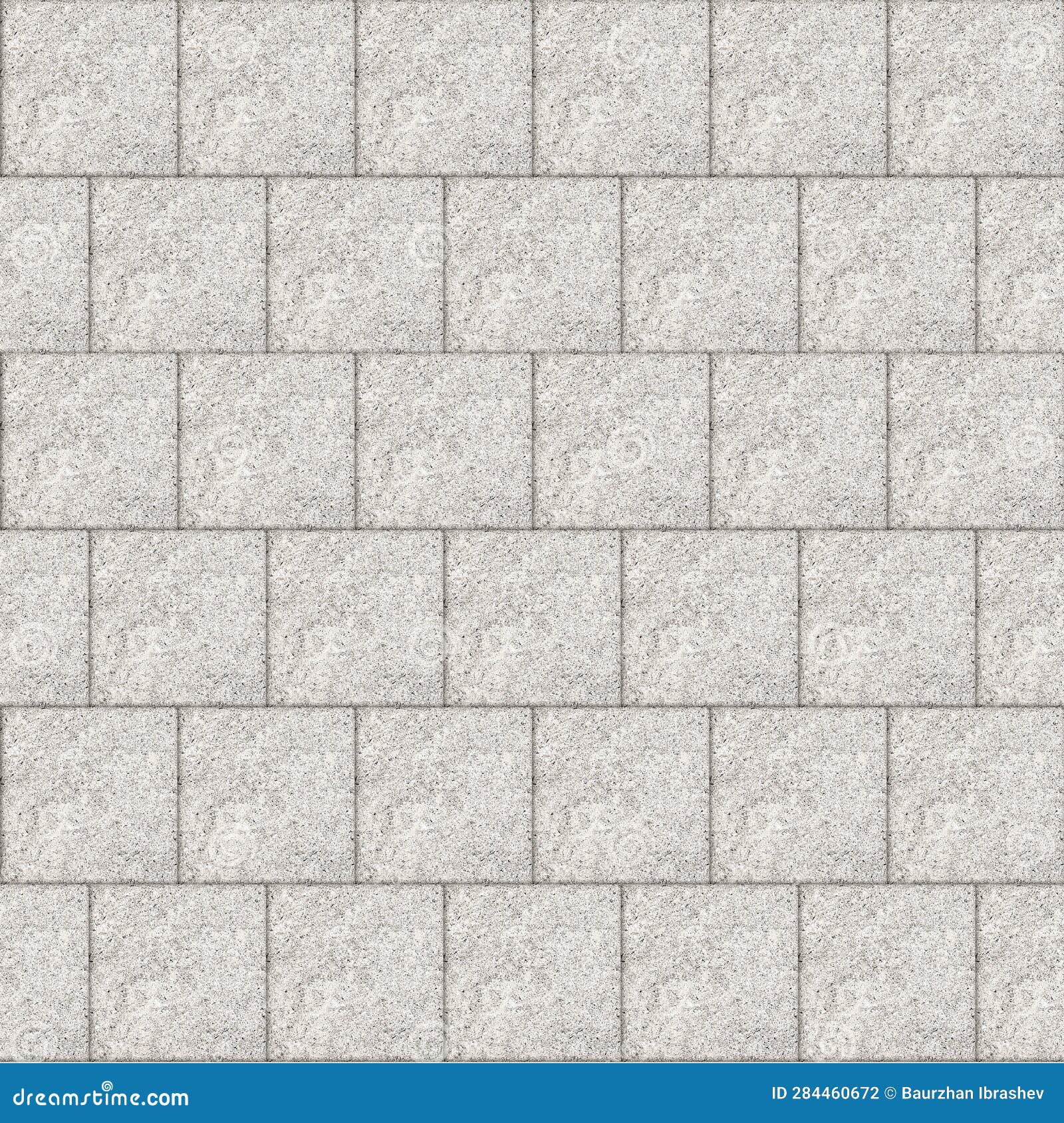 Seamless Pattern of Pavement with Interlocking Textured Bricks. Top