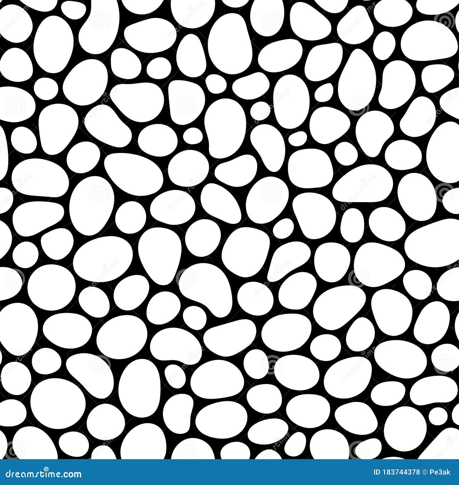Seamless Pattern with Pebble Stock Vector Illustration of doodles