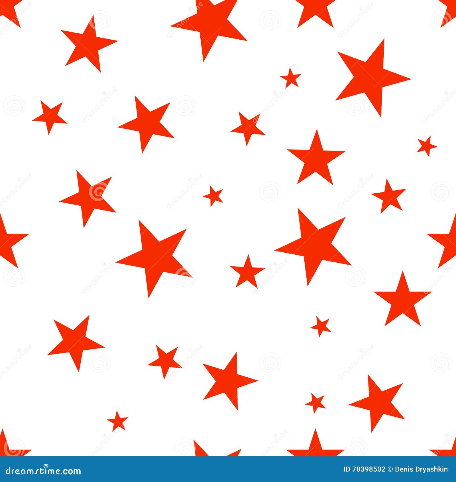 Seamless Pattern With Red Stars. Stock Vector - Illustration of