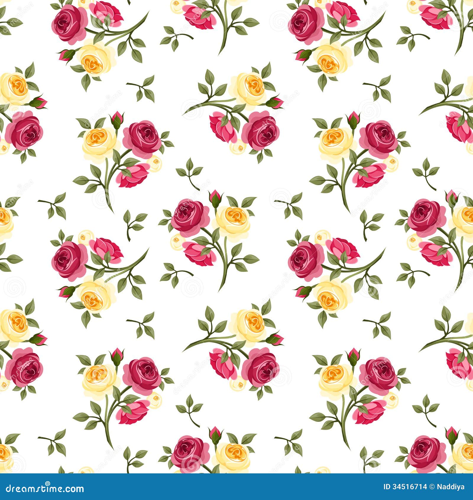 Berries W1050 Red & Yellow Roses w/ Leaves Floral Andover Wallpaper Roll 