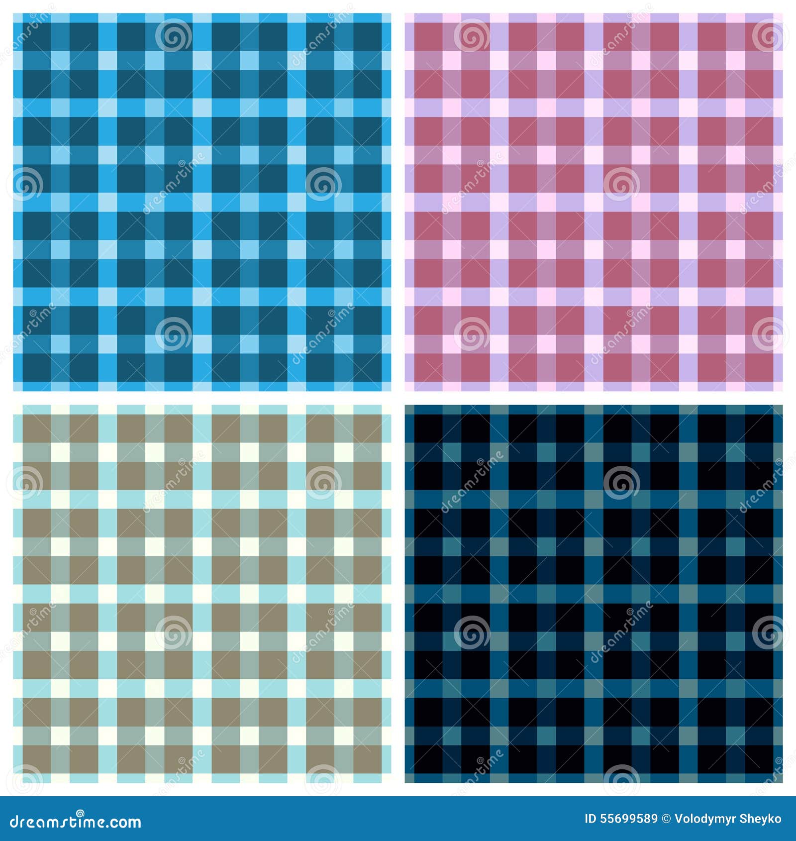seamless pattern reminded scottish fabric.a set of four illustr
