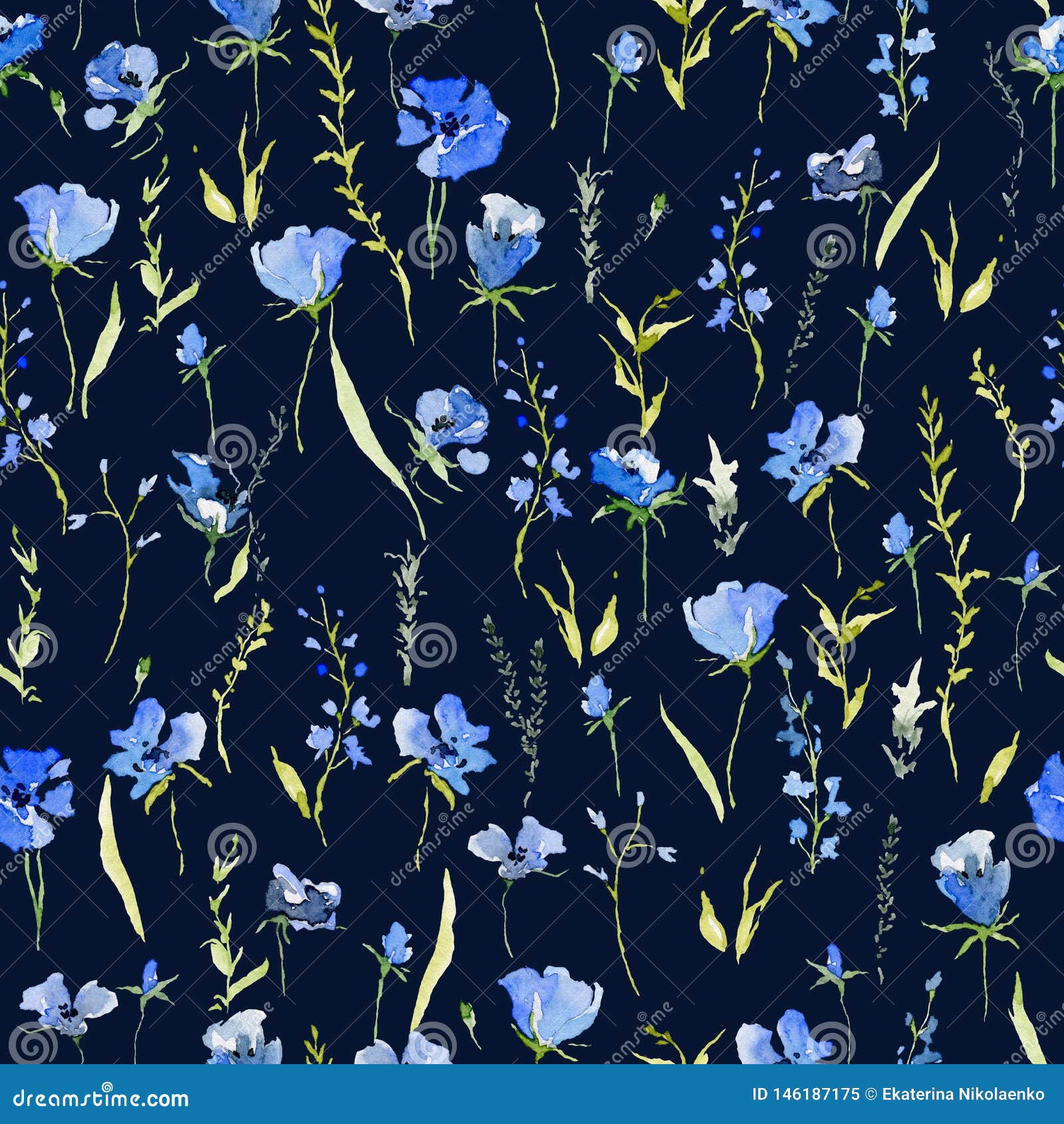 Light Blue Flower Background Design