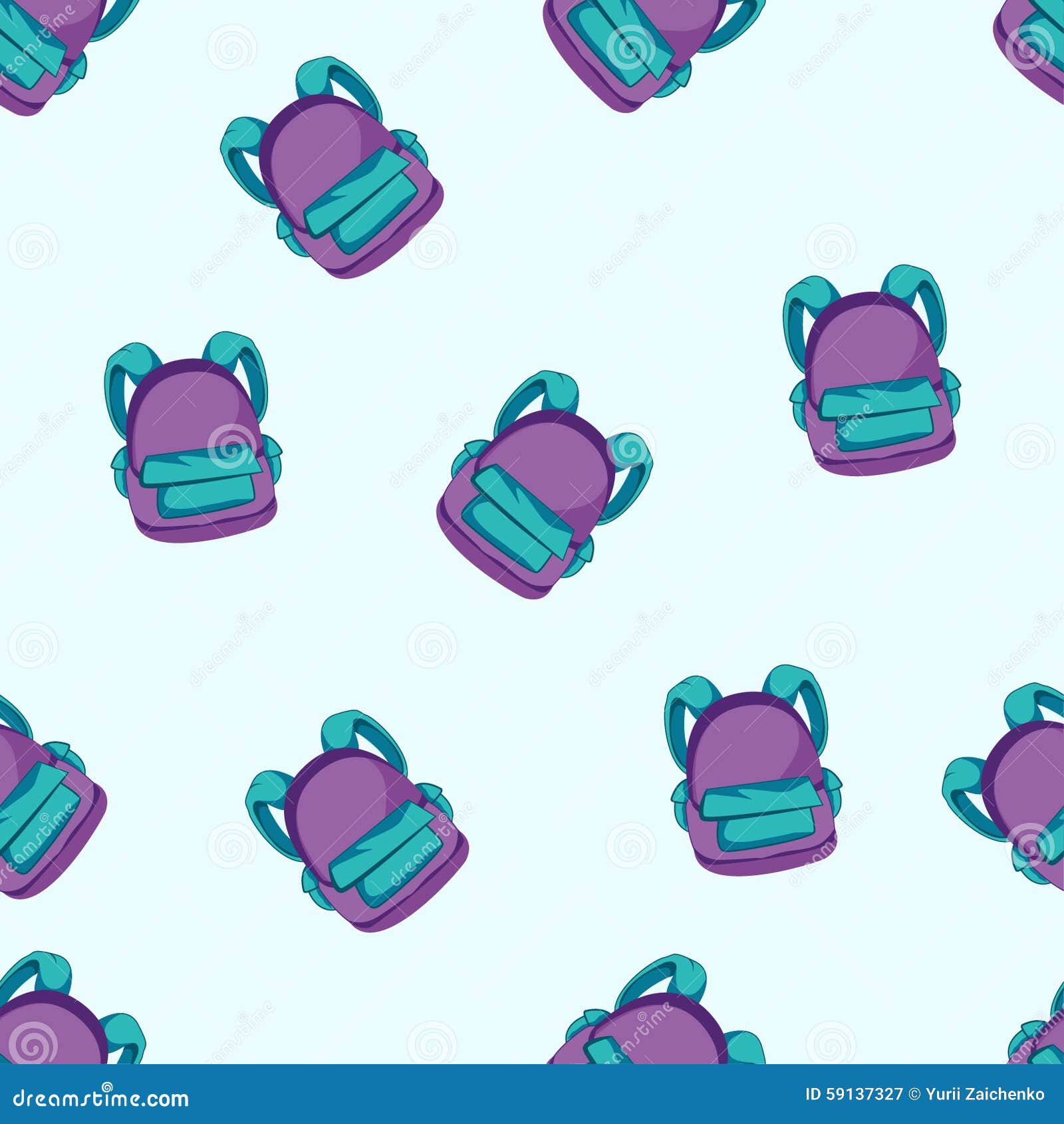 Seamless Pattern with School Bags. Wallpaper for Classroom Stock