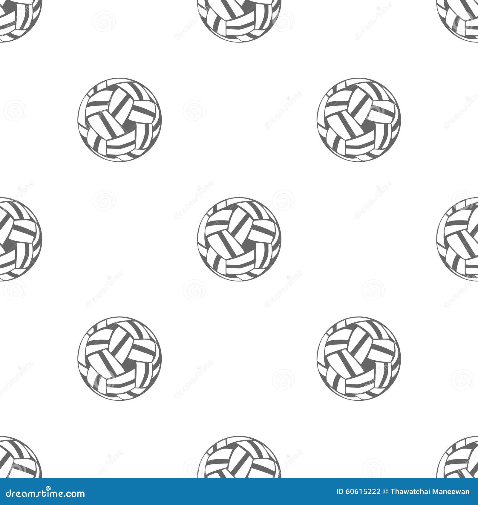 Seamless Pattern Sepak Takraw White Background 60615222 