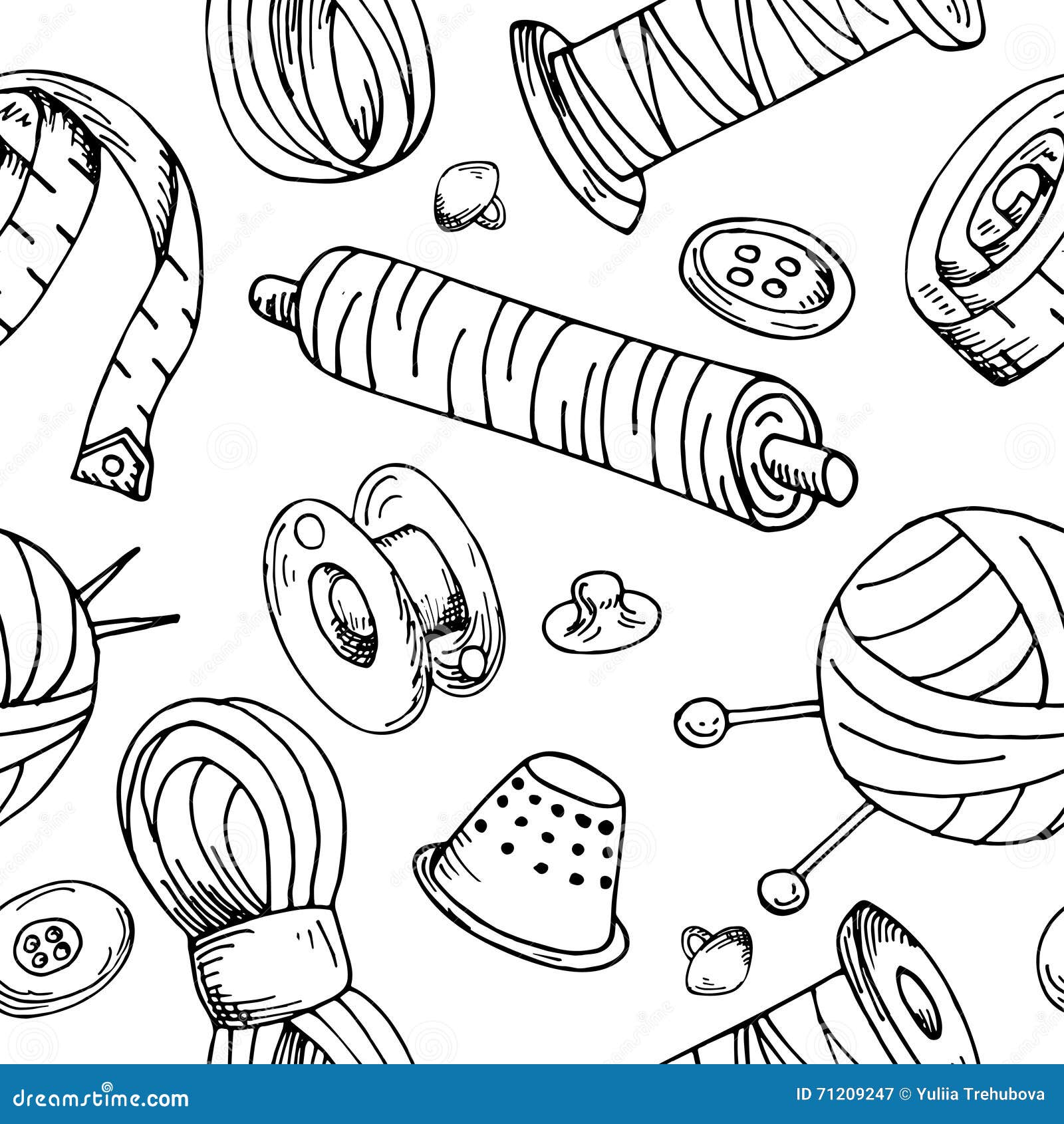 Download Sewing Tools Coloring Pages