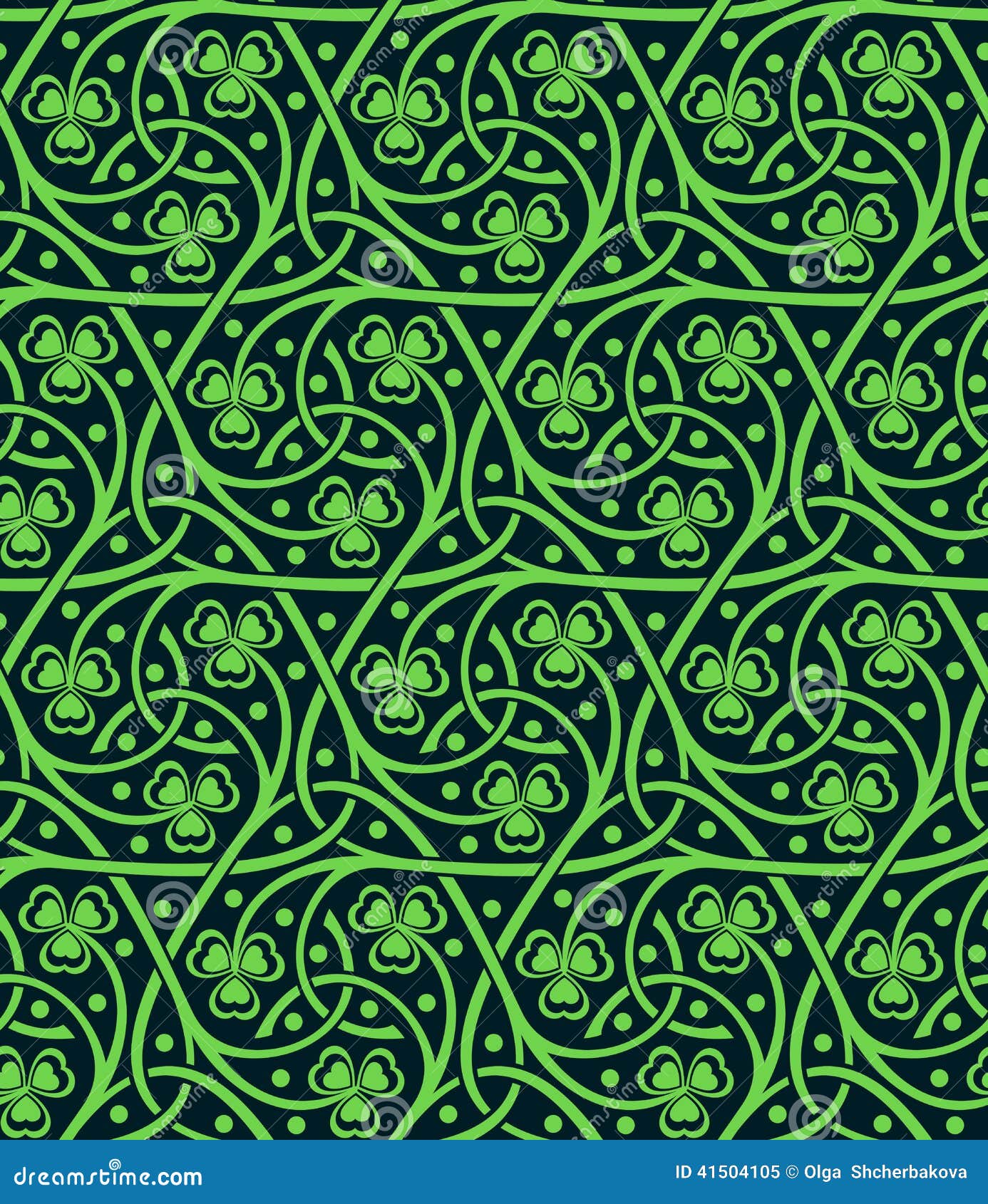 seamless pattern with shamrock