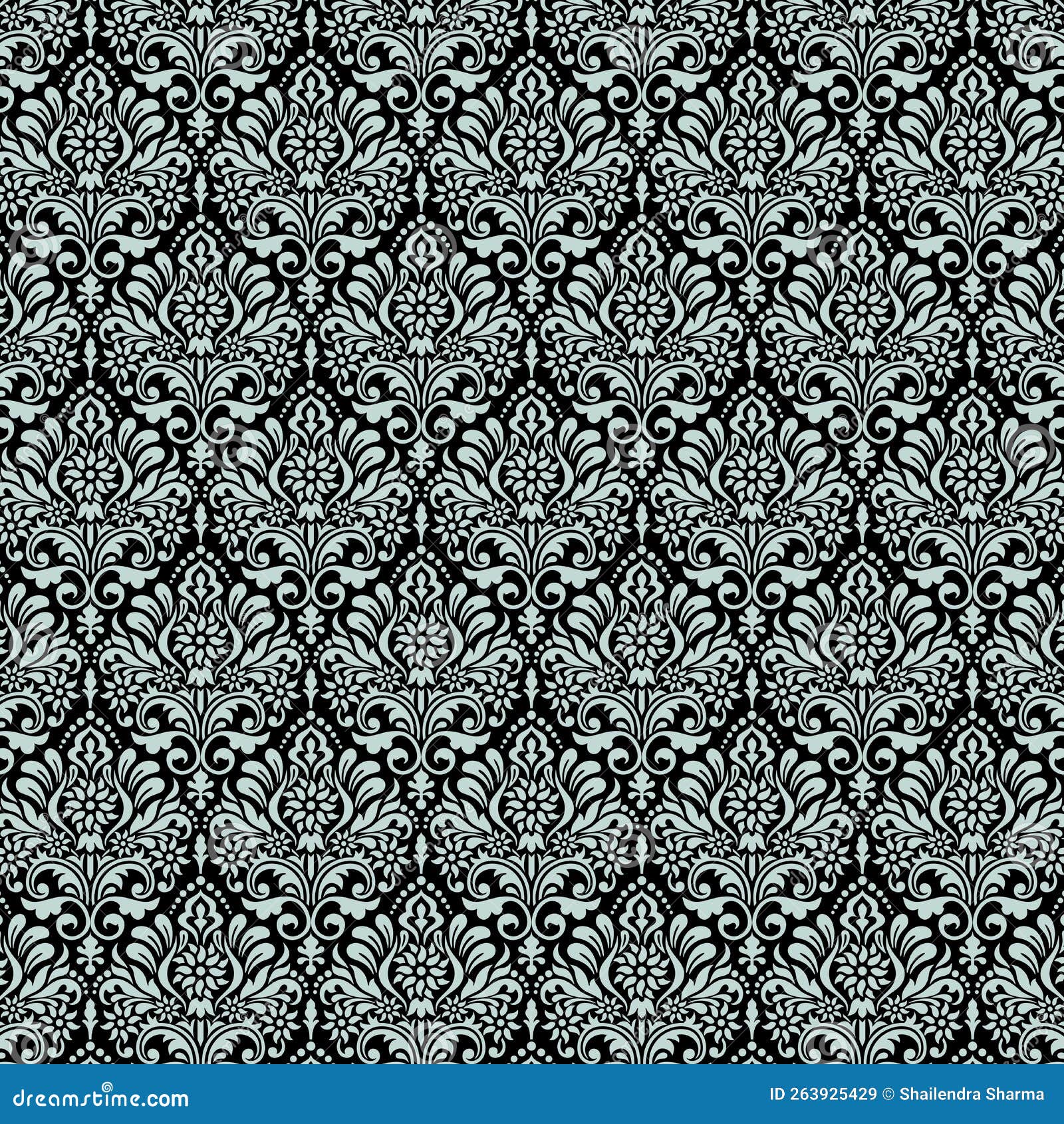 motif pattern on black background for apparel.