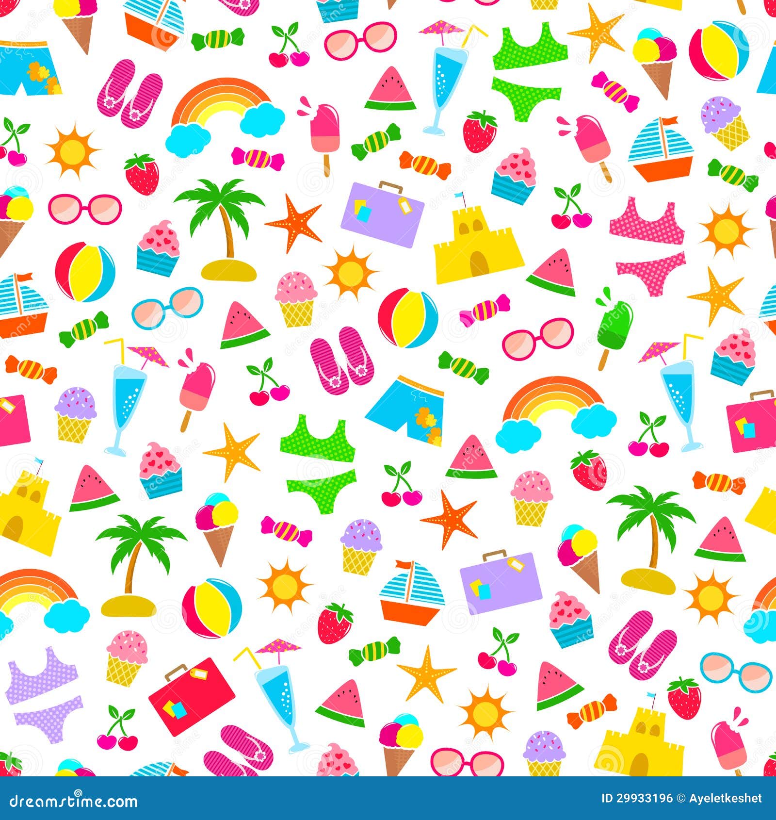 Summer pattern stock vector. Illustration of popsicle - 29933196