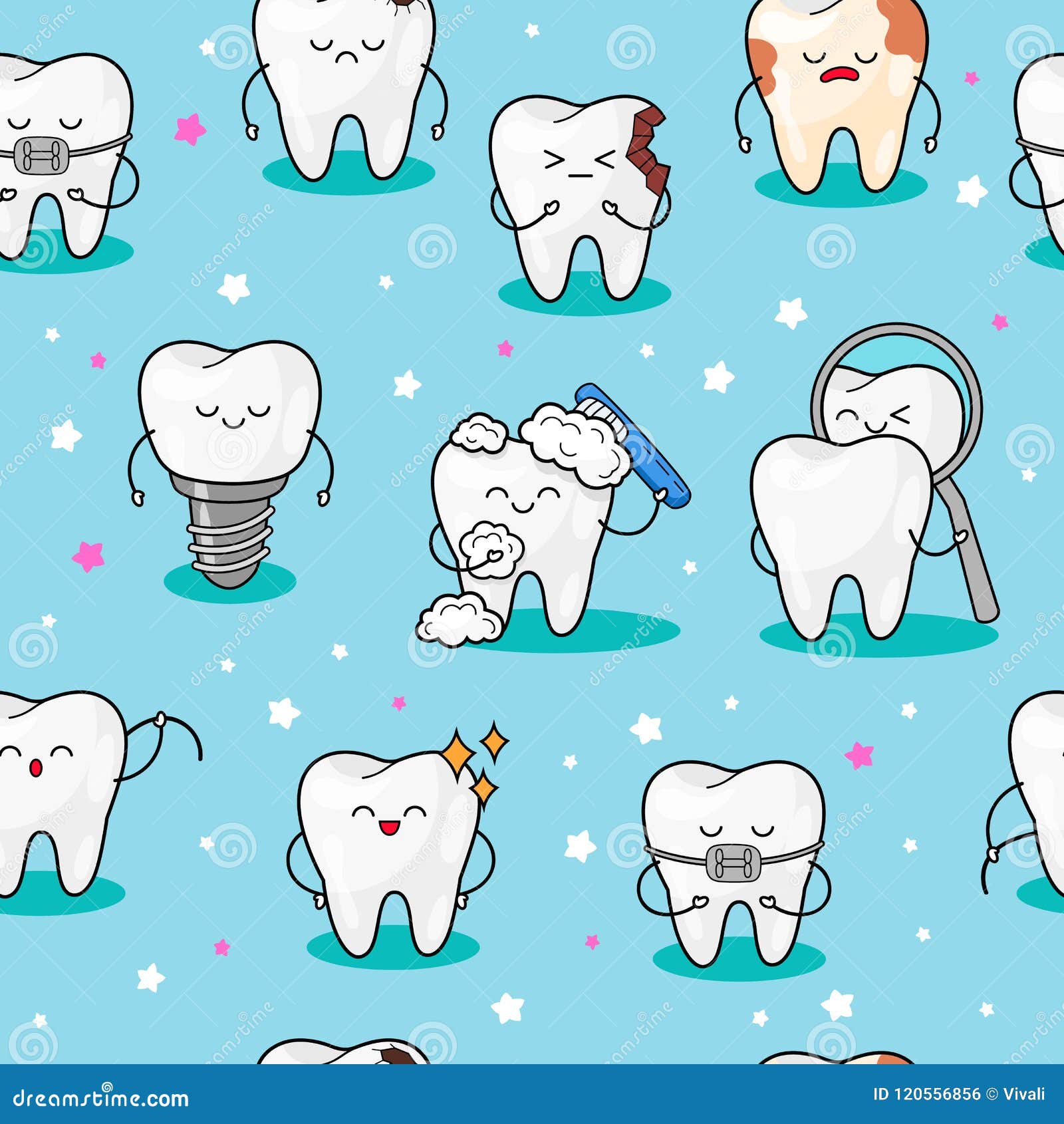 cute tooth background