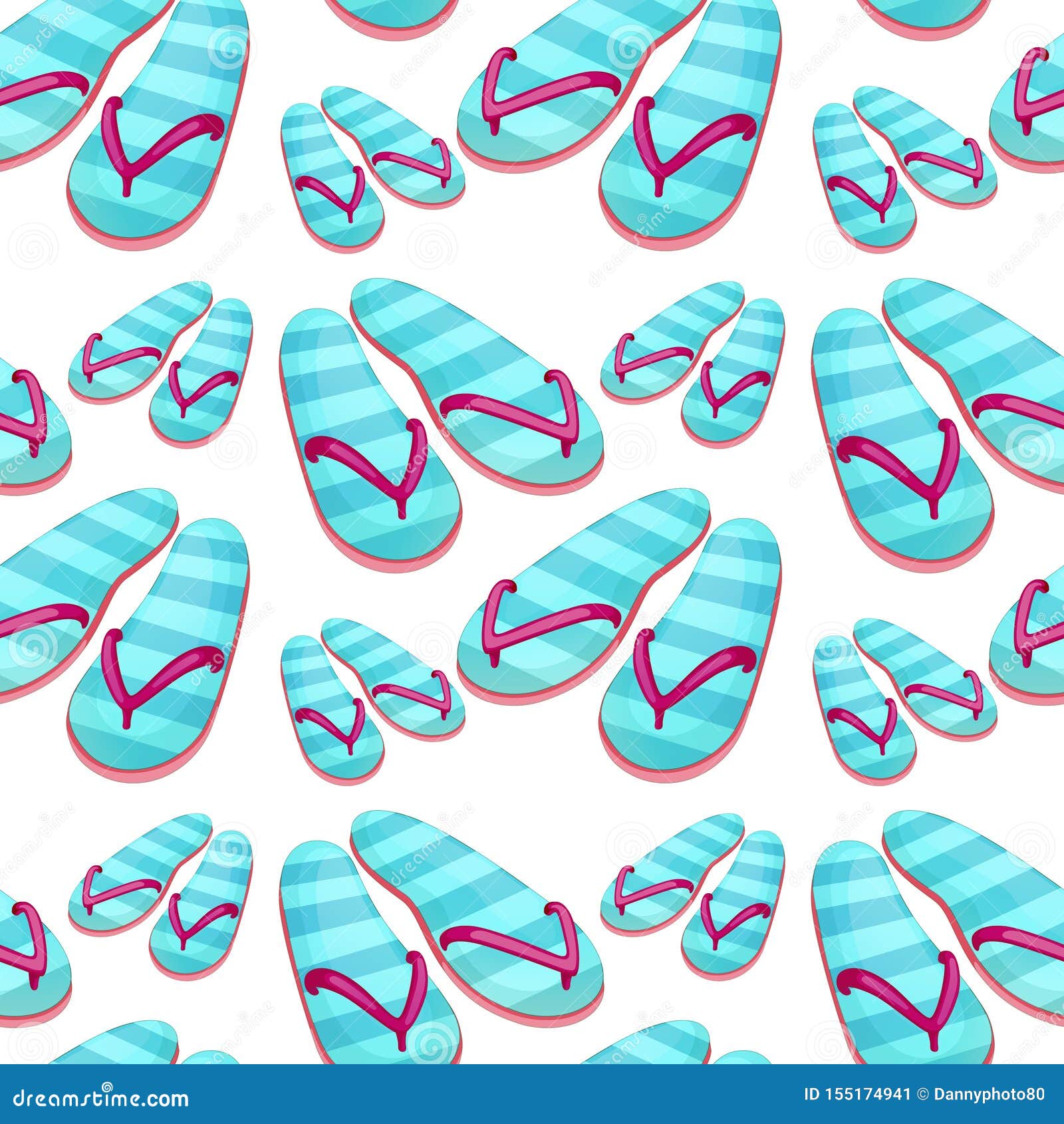 Seamless Pattern Tile Cartoon with Sandals Stock Vector - Illustration ...