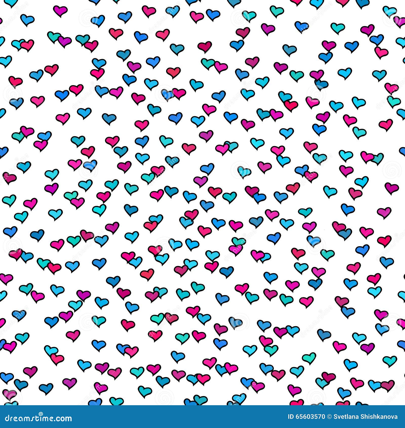 Seamless Pattern with Tiny Colorful Hearts. Abstract Repeating Stock ...