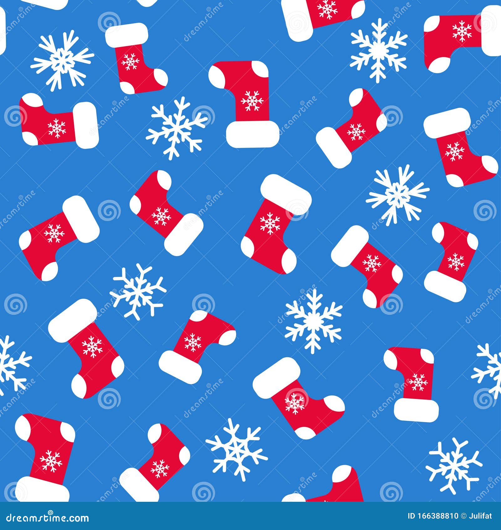 Seamless Pattern with Trendy Christmas Socks, Great Design for Any ...