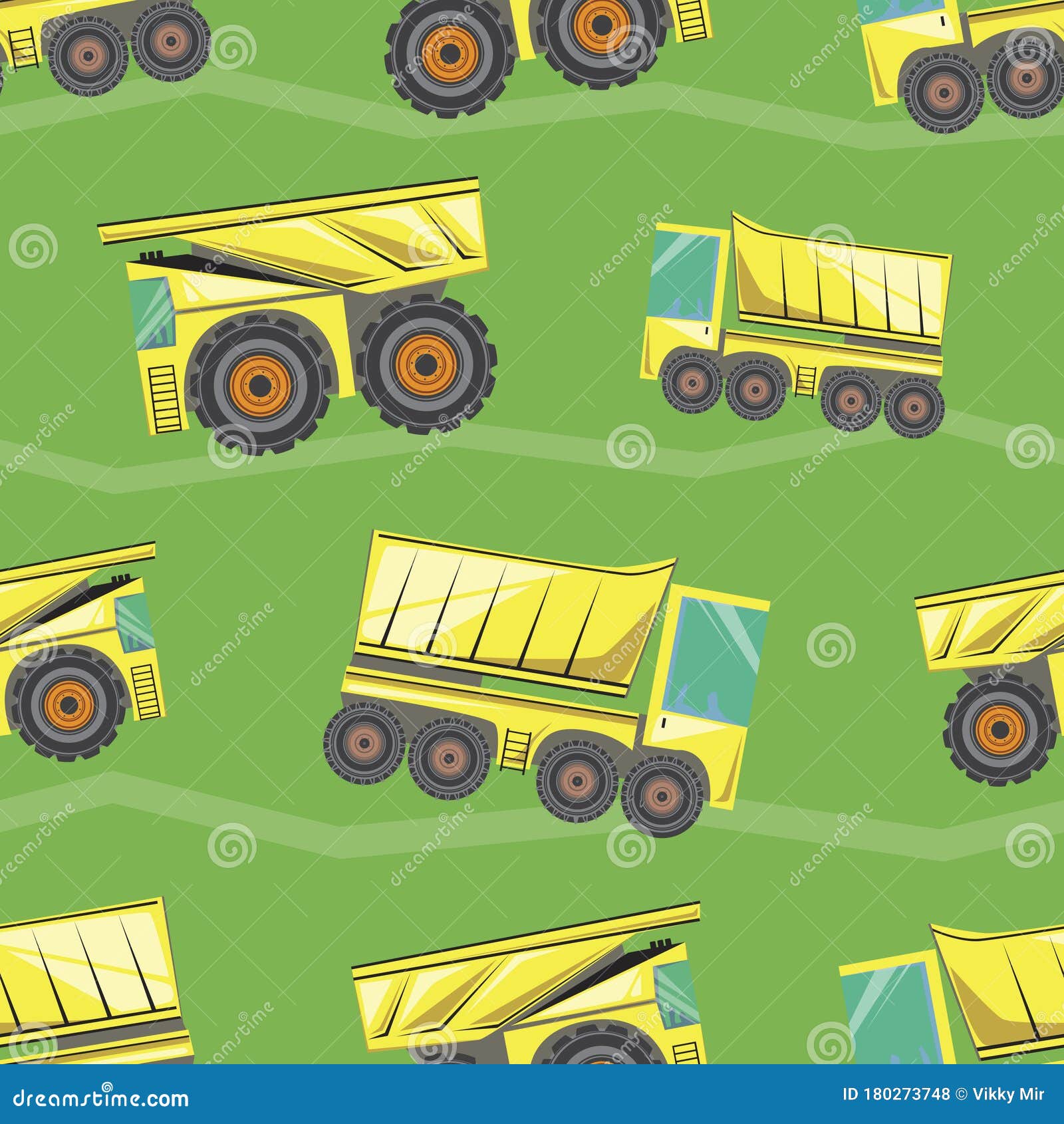 Seamless Pattern with Trucks or Dump Trucks As a Backdrop or Background for  Printing on Clothes for Boys, Flat Vector Stock Stock Vector - Illustration  of muffler, print: 180273748