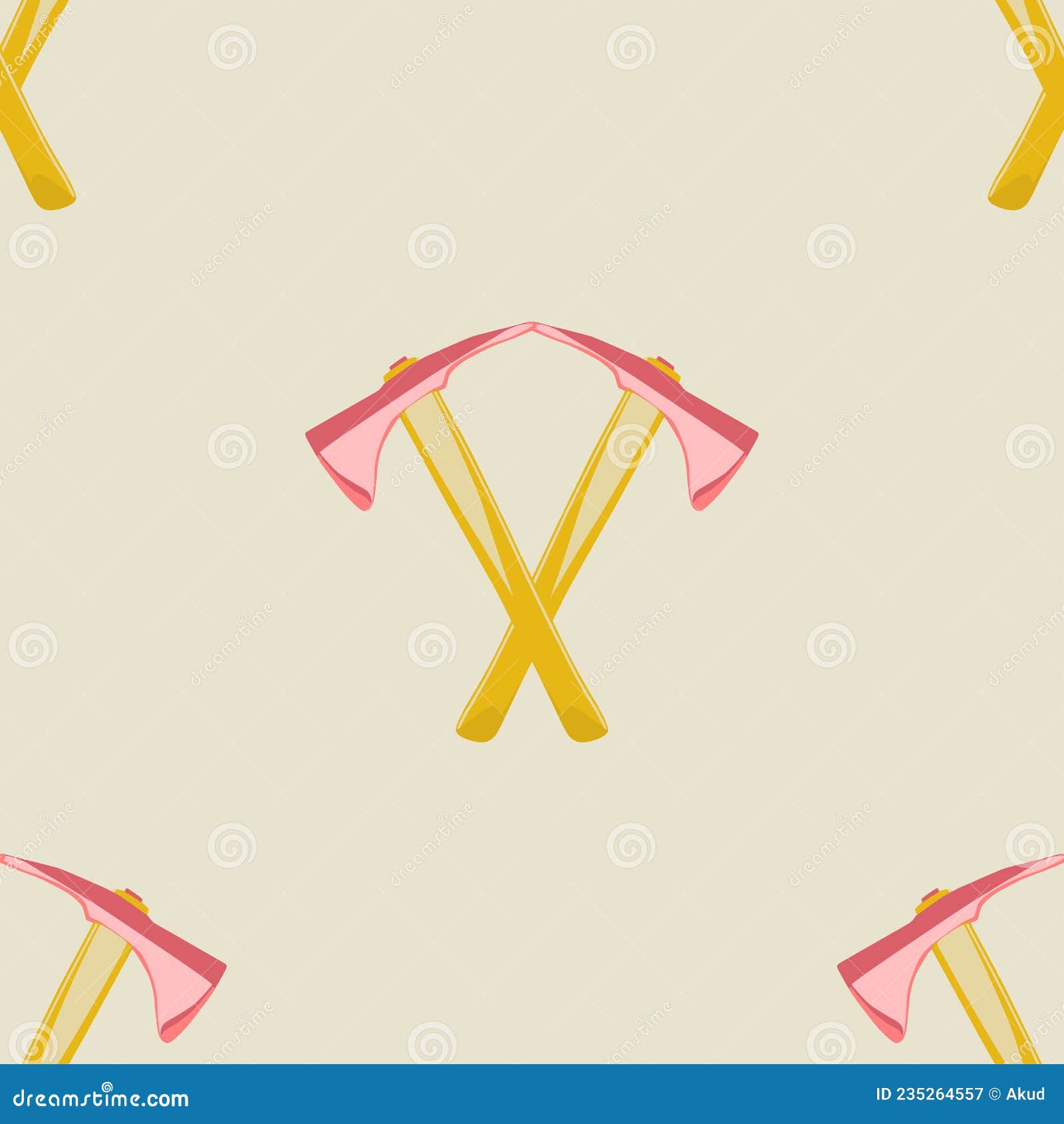 Crossed Pickaxes, Mattock, Digging Miner`s Tool Stock Image