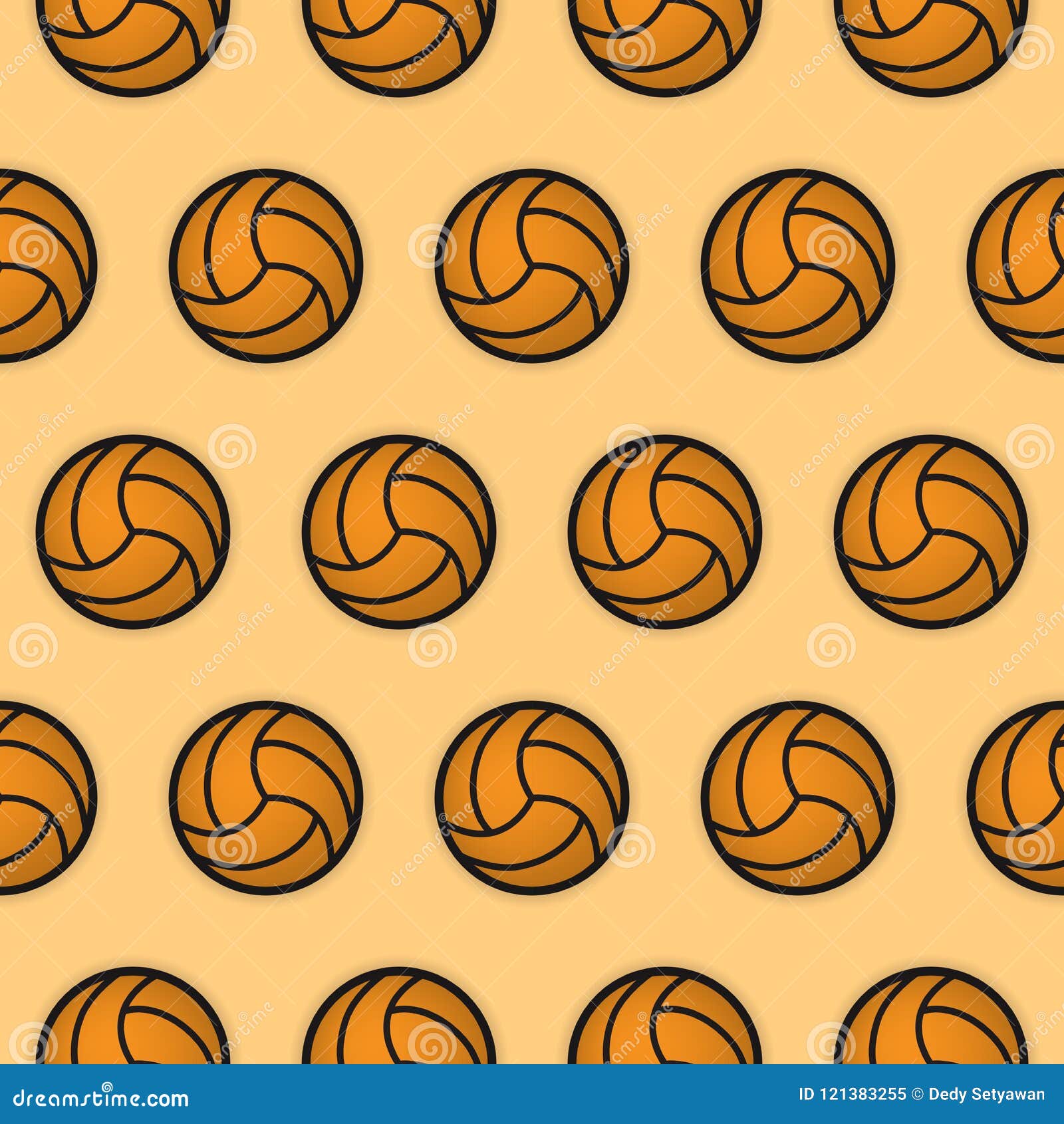 Seamless Pattern Volleyball Stock Vector - Illustration of balls, card ...