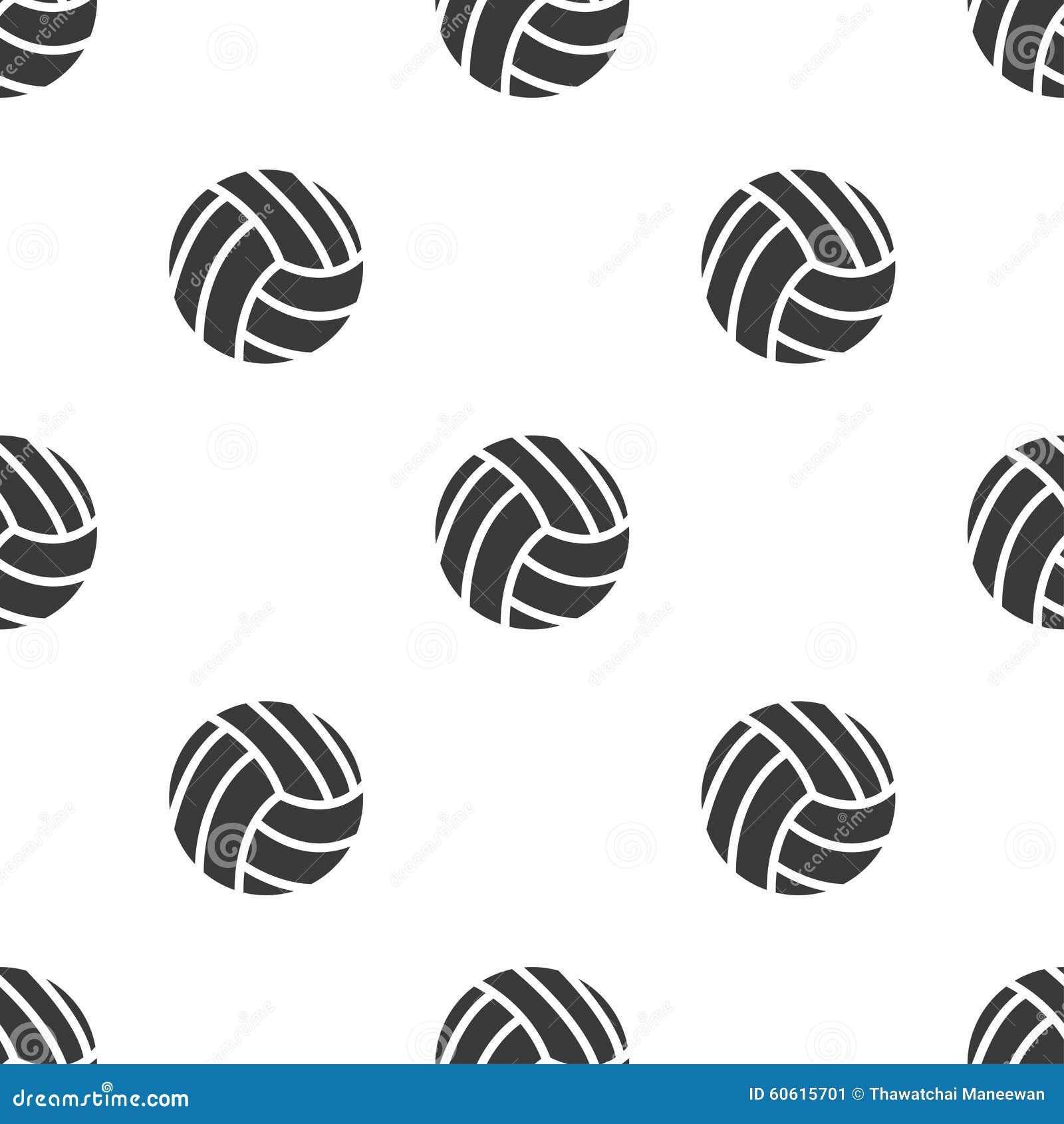 Seamless Pattern With Volleyball Stock Vector - Illustration of design ...