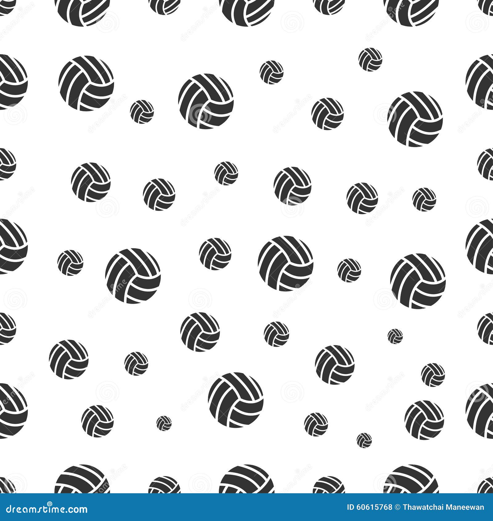Seamless Pattern With Volleyball Stock Vector - Illustration of ...