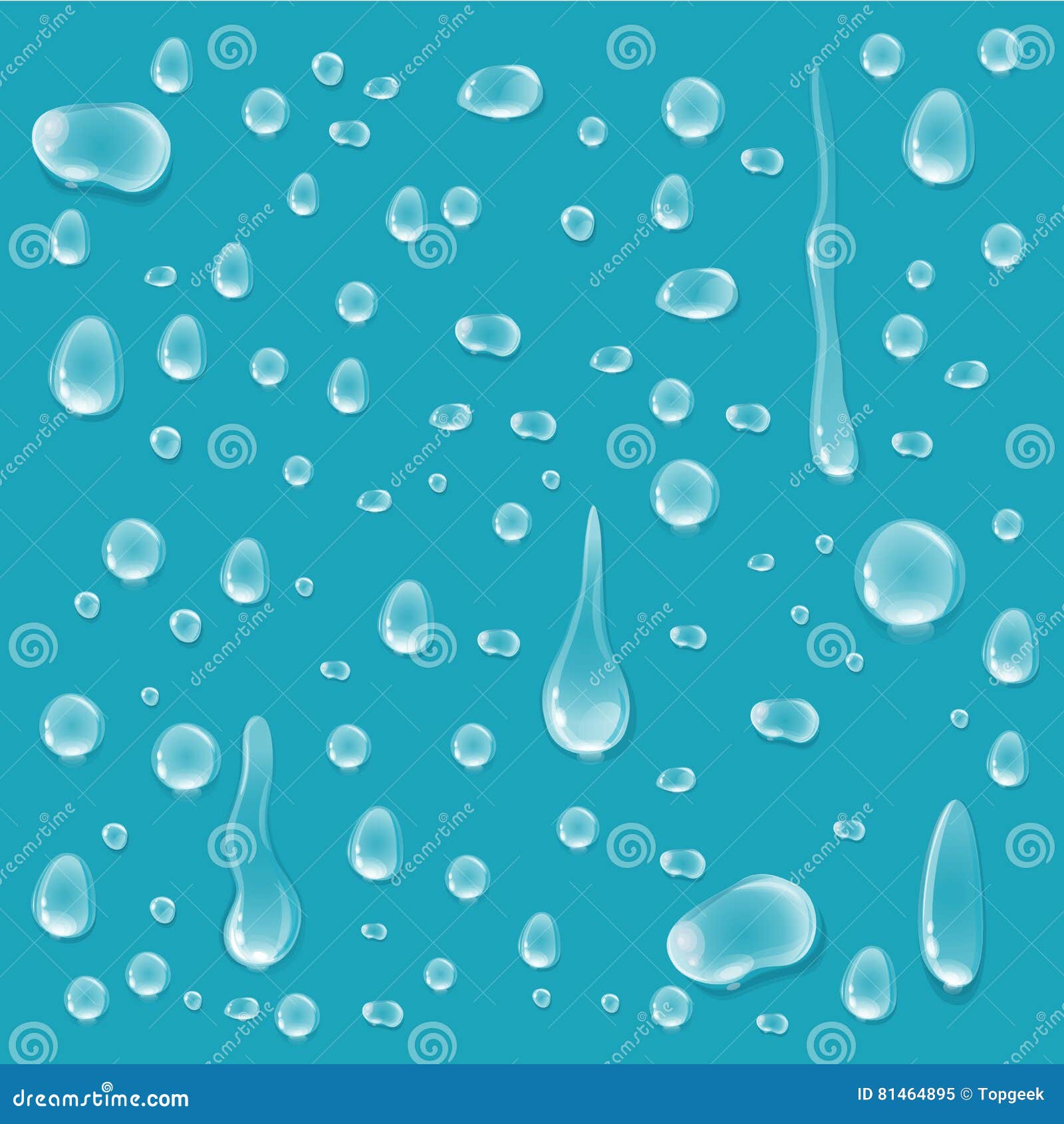 Seamless Pattern with Water Liquid Drops Stock Vector - Illustration of ...