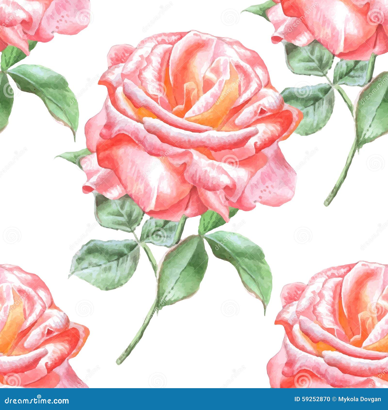 Printable Watercolor Roses