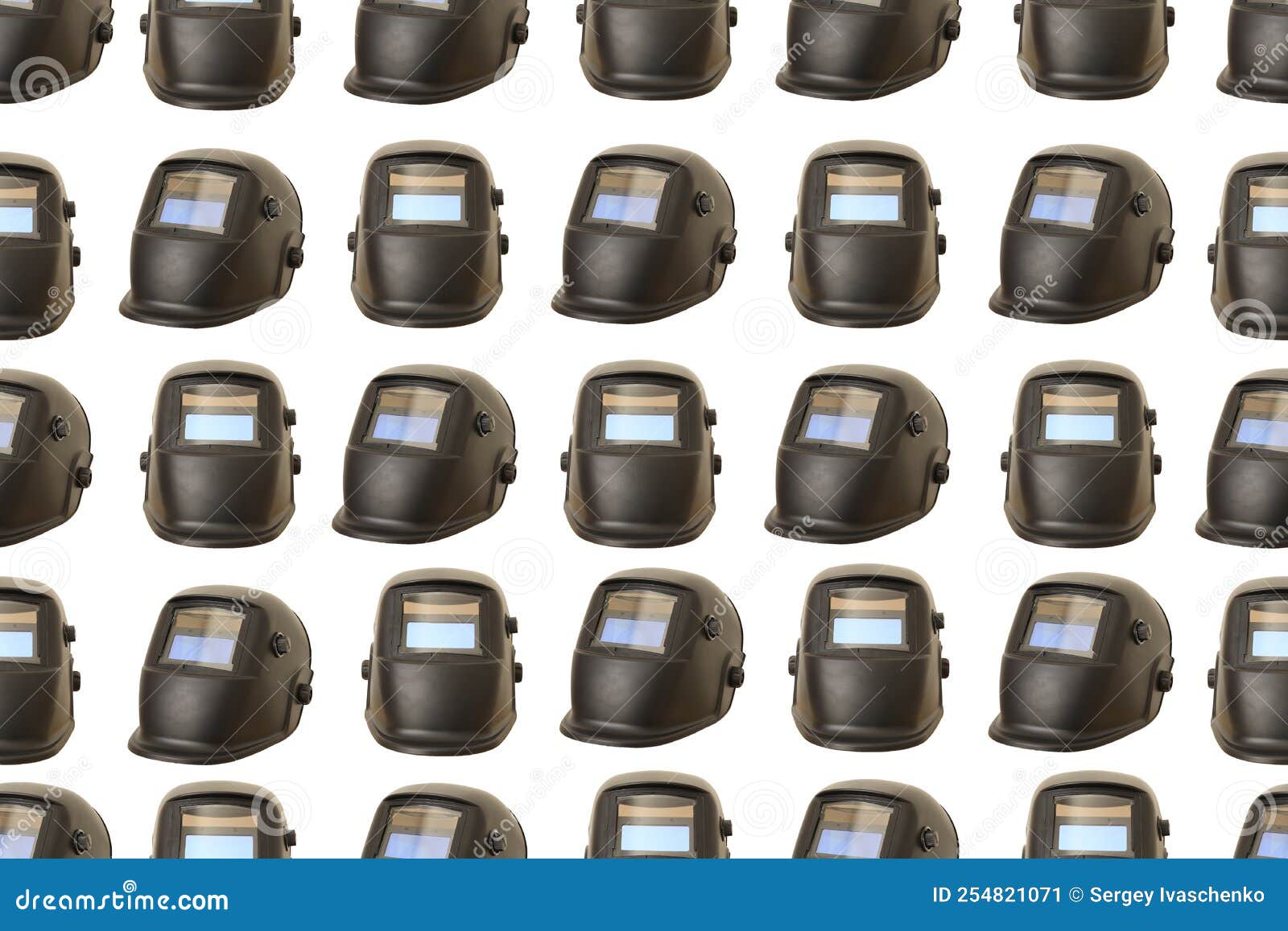 Seamless Pattern from a Welding Helmet. Stock Illustration