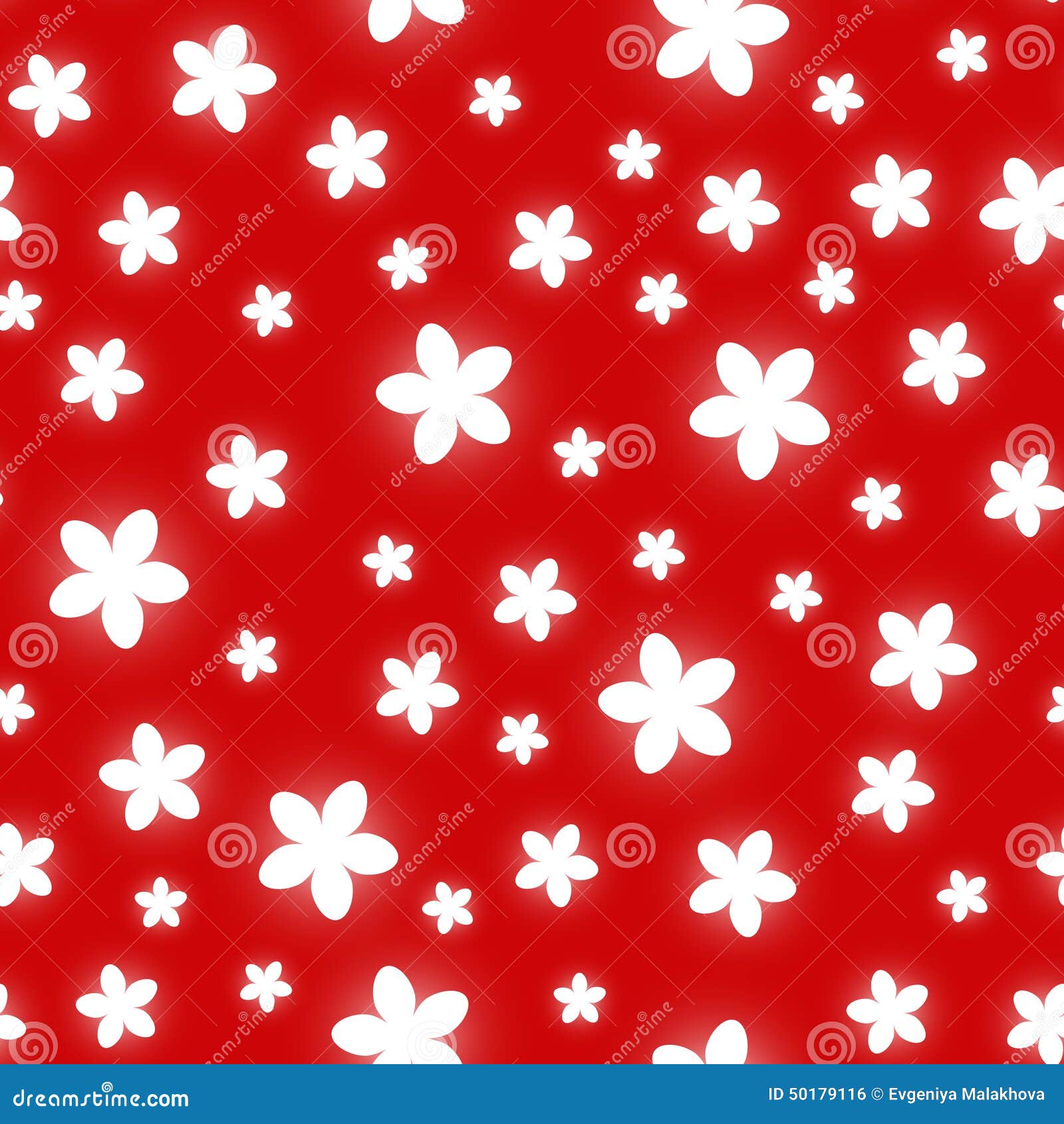 Seamless Pattern with White Flowers Stock Vector Illustration of