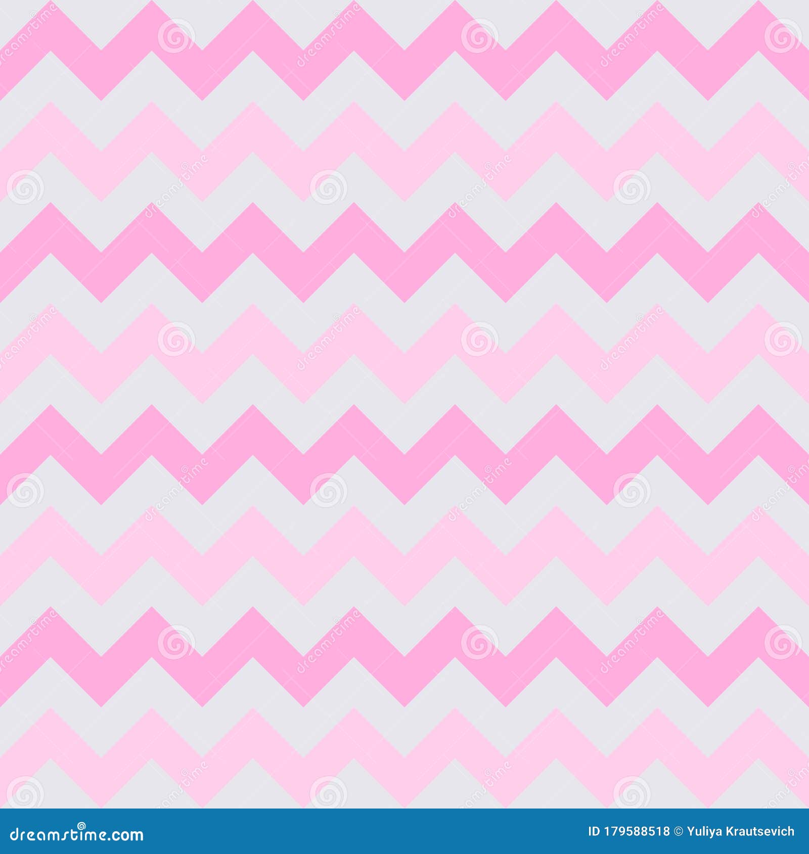 Seamless Pattern with White, Pink Zigzag. Abstract Vector Background