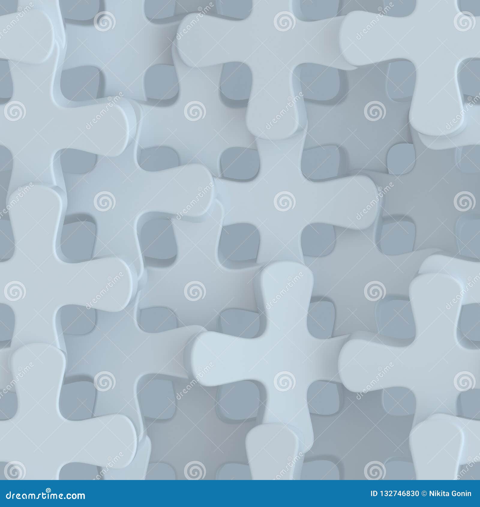 Seamless Pattern Of White Plus Signs 3d Render Stock