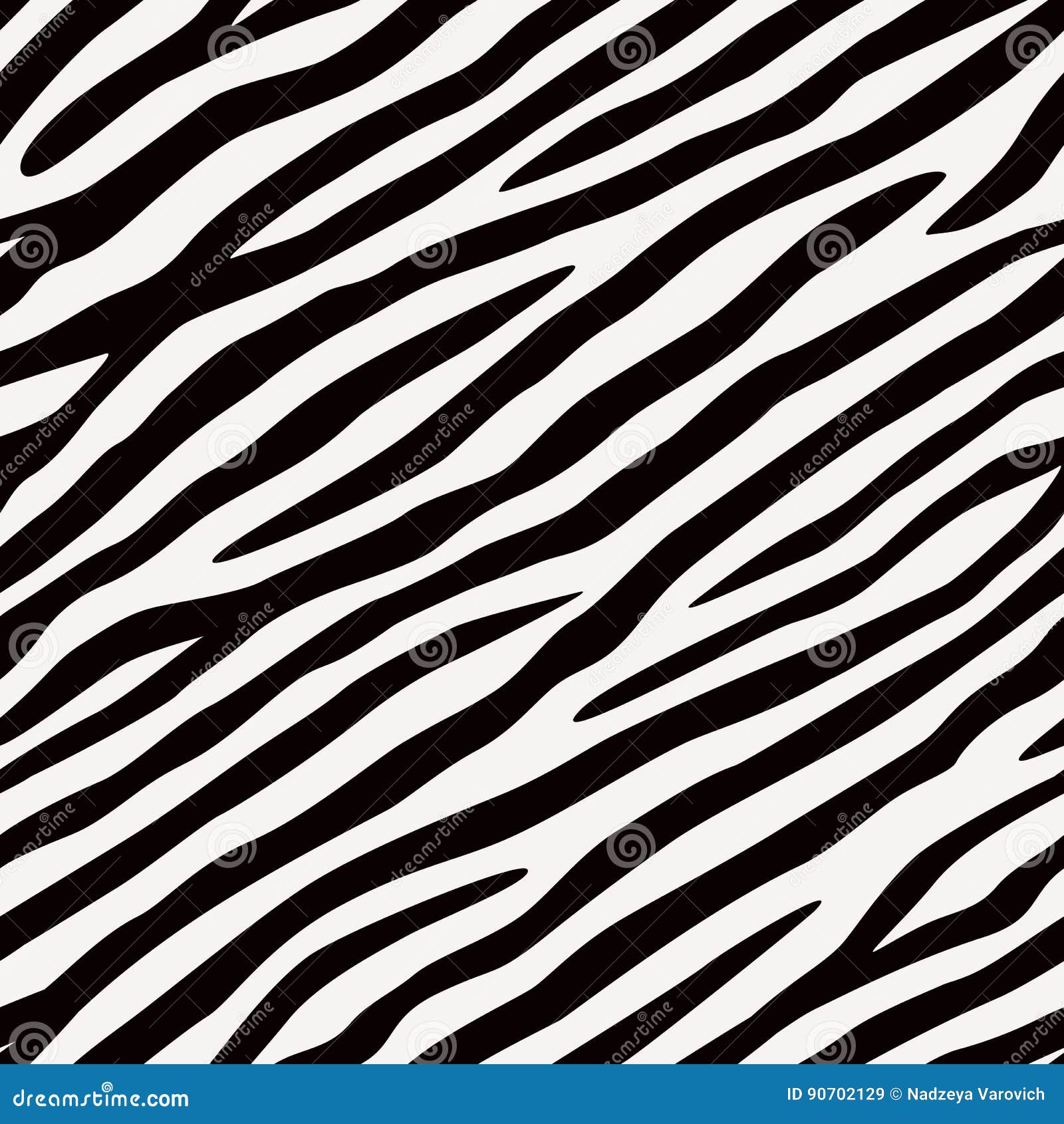 Seamless Pattern Zebra. Black and White Colors. Stock Vector ...